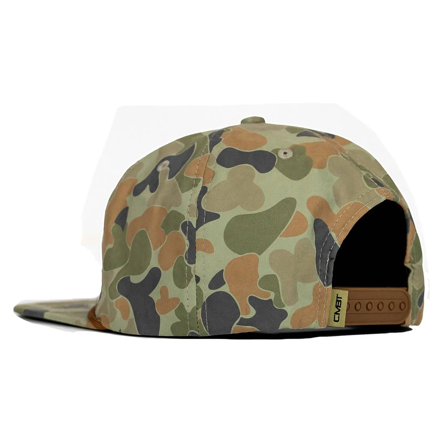 American Flag Leather Patch Crushable Rope Snapback Hat - Image 9
