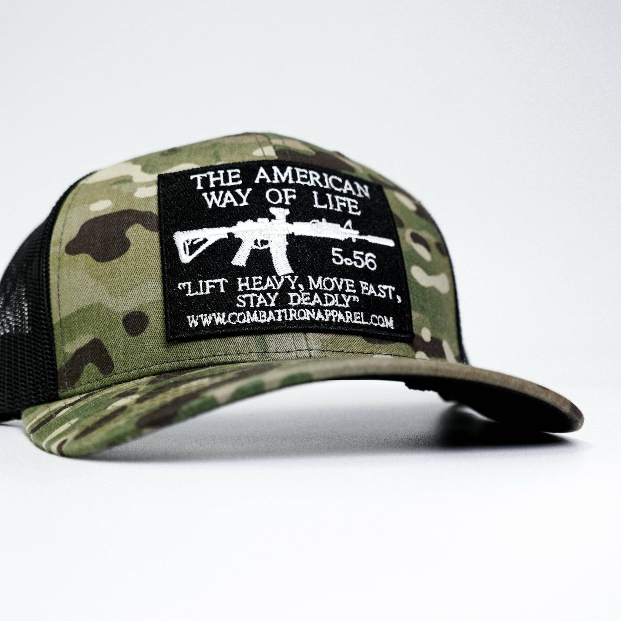 American Way Of Life 5.56 Black Patch Edition Mid-Profile Mesh Snapback - Image 5
