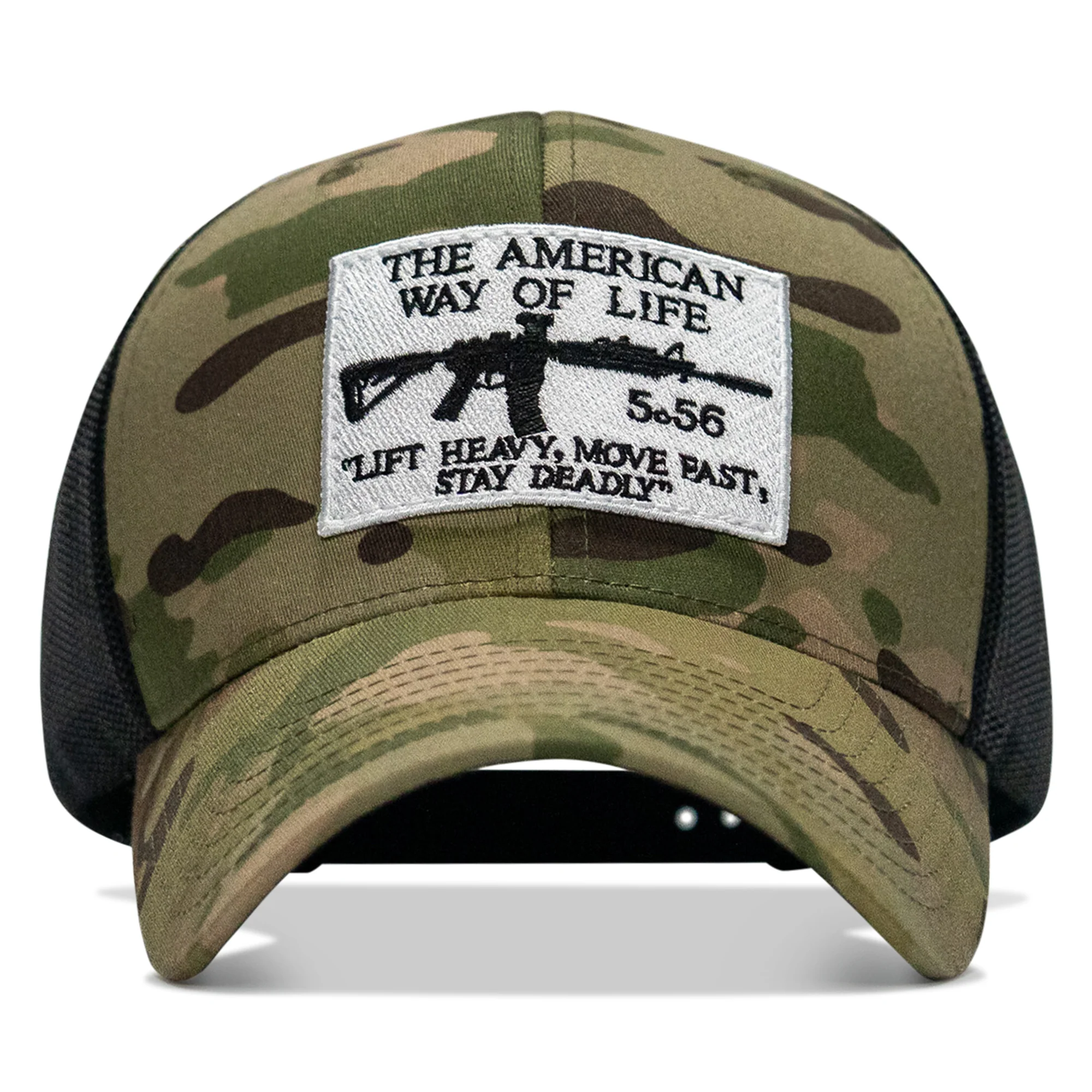 American Way Of Life White Patch Snapback Hat - Image 21