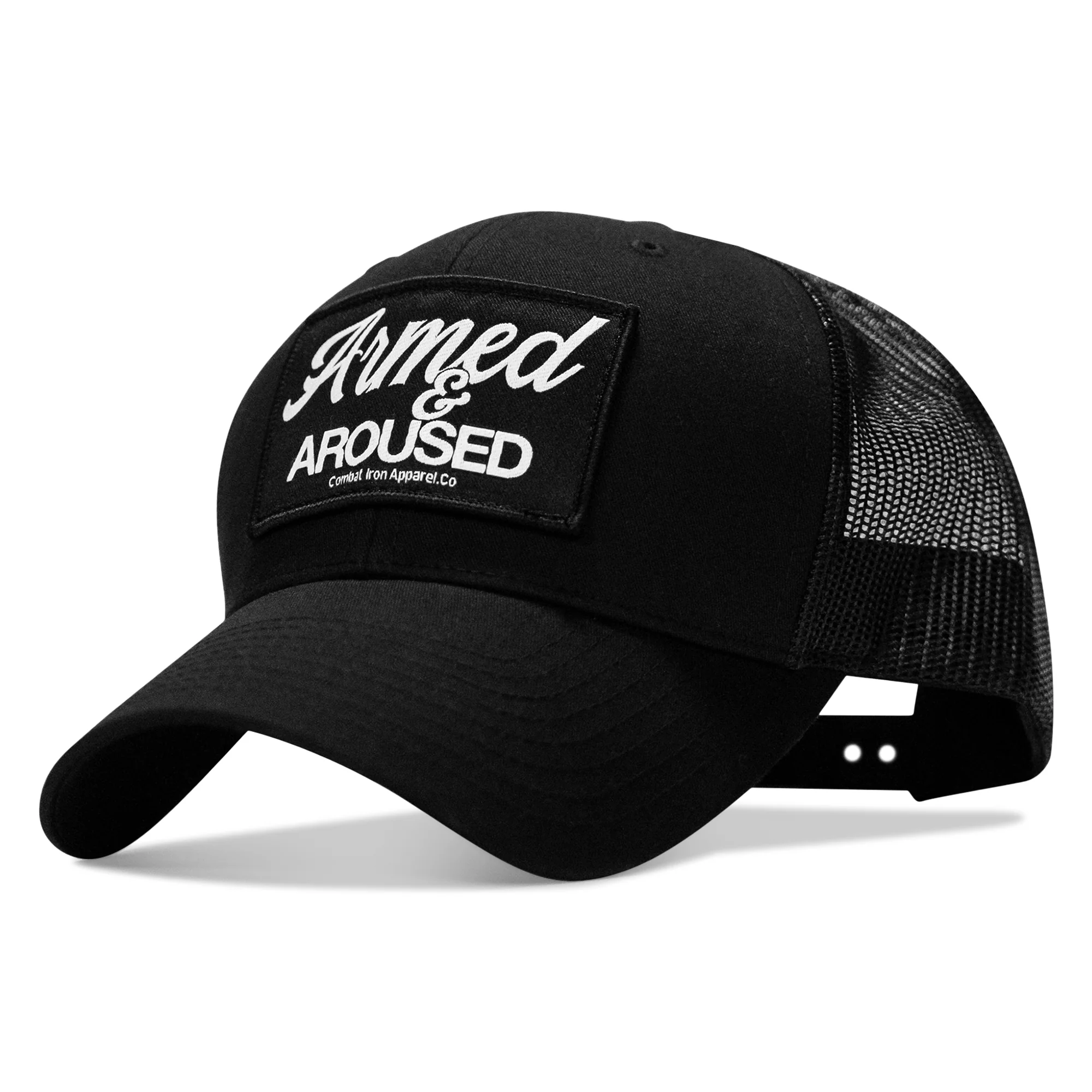 Armed & Aroused Patch Snapback Hat - Image 7