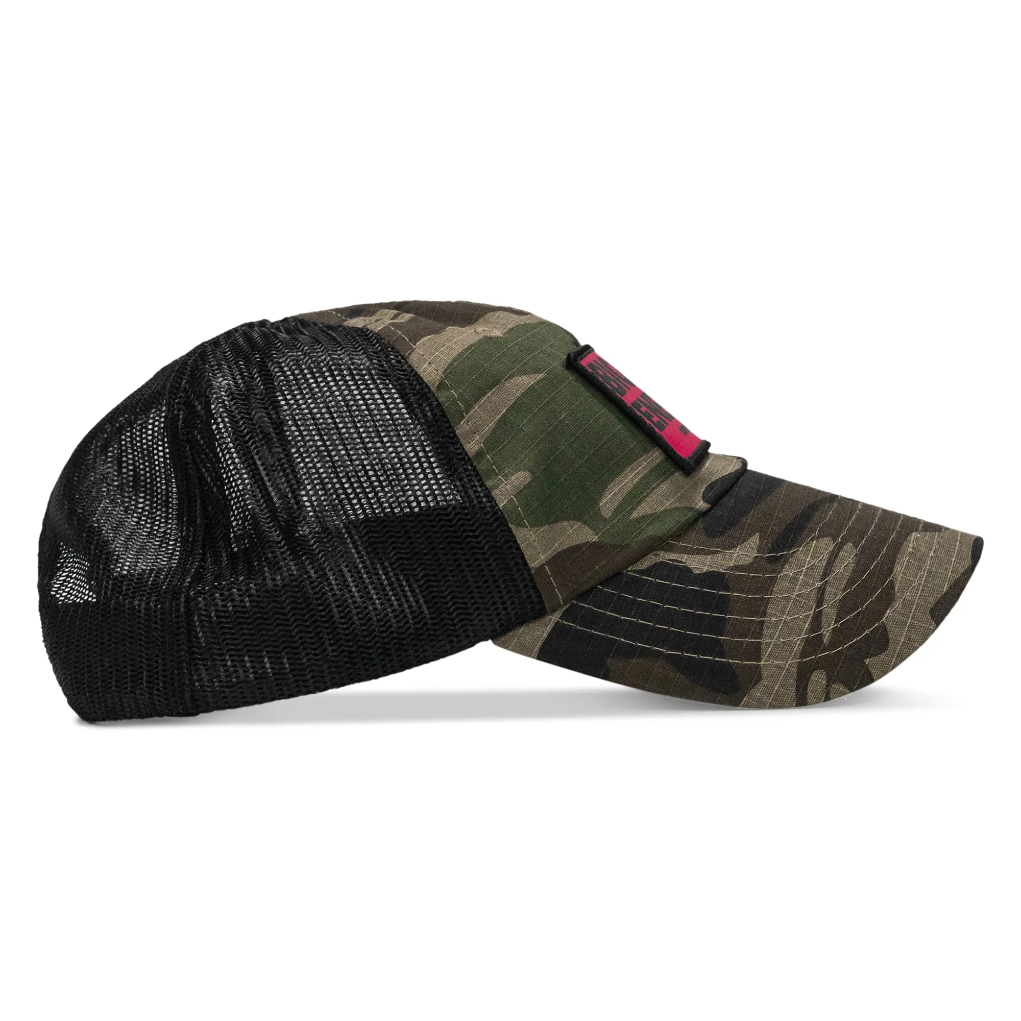 Big Tit Energy Pink Patch Tactical Ripstop Mesh Snapback Hat - Image 10