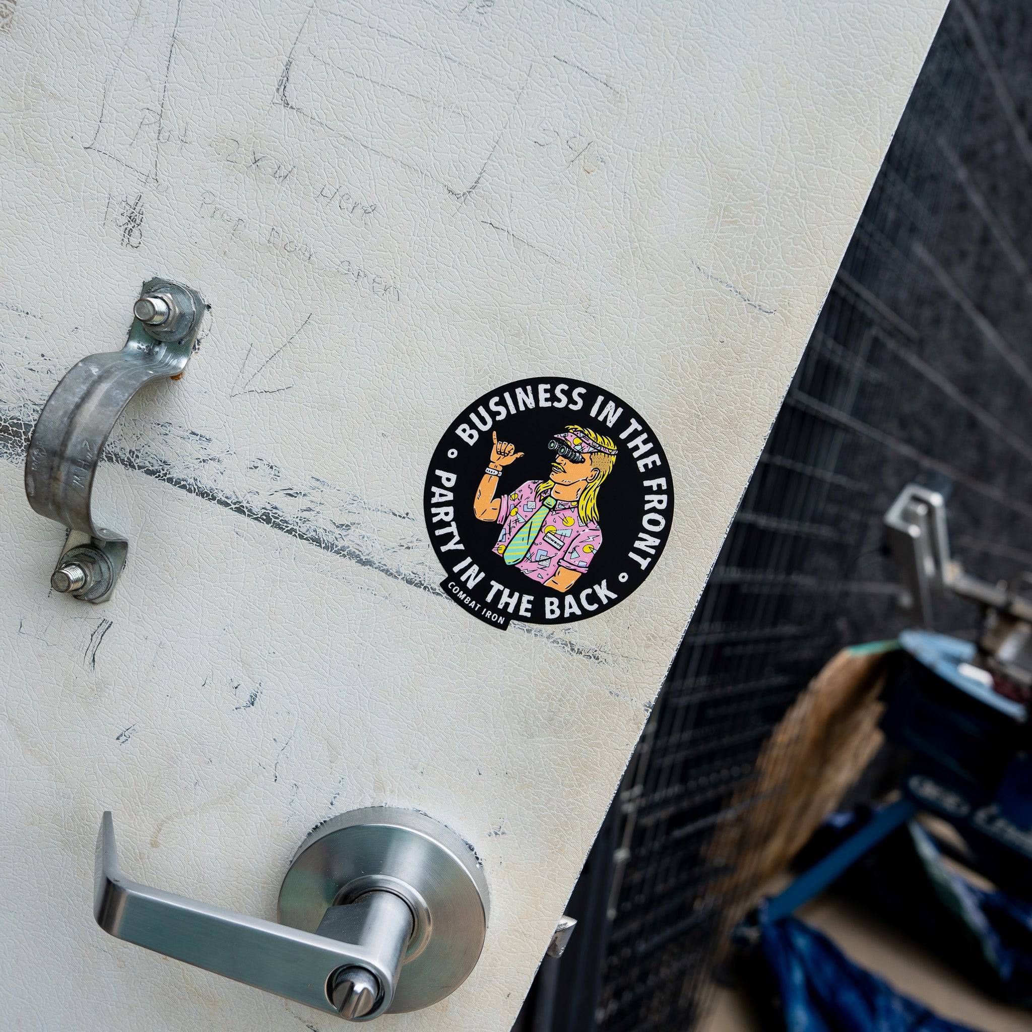 BUSINESS IN THE FRONT. PARTY IN THE BACK. Rocker with Nods Decal - Image 3