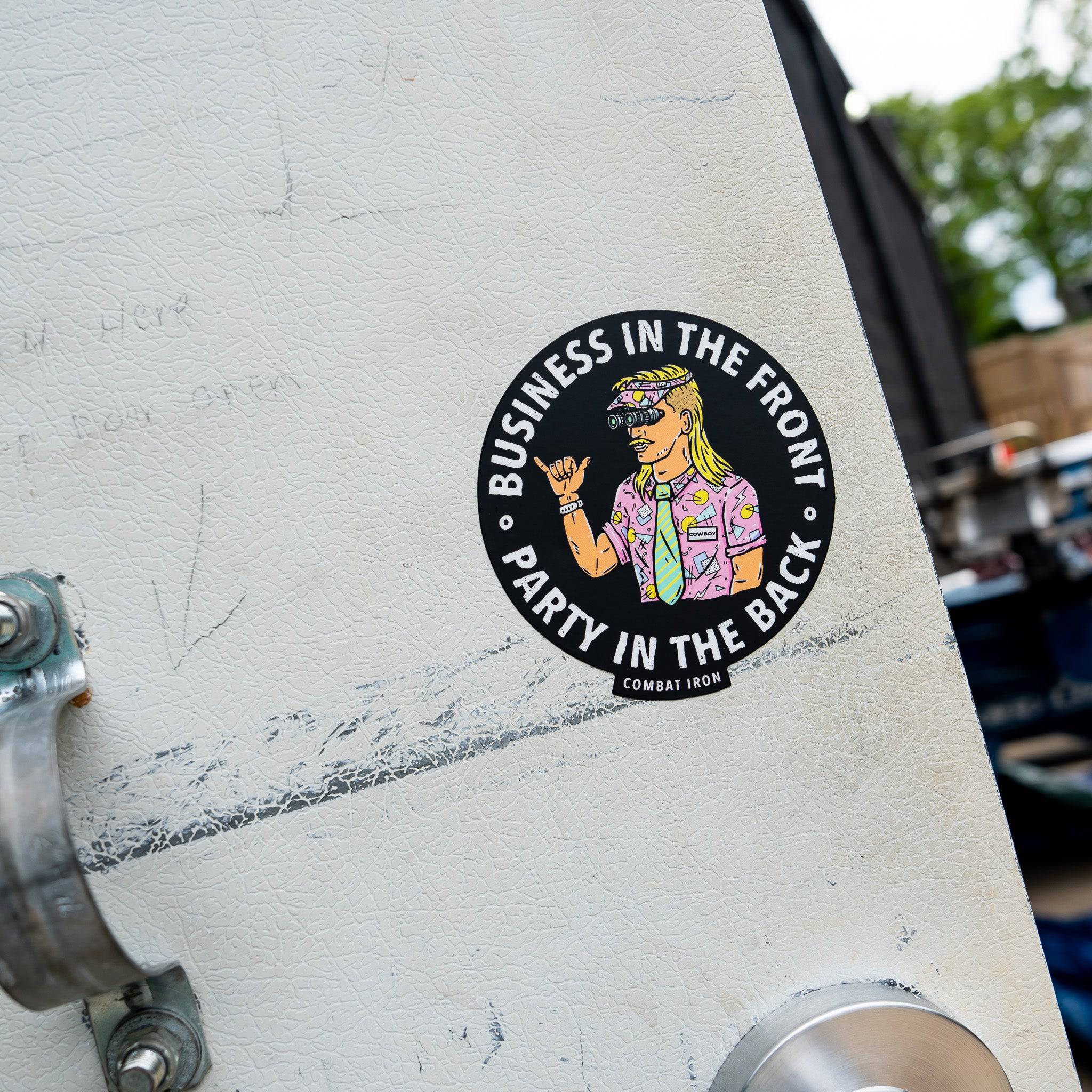 BUSINESS IN THE FRONT. PARTY IN THE BACK. Rocker with Nods Decal - Image 4
