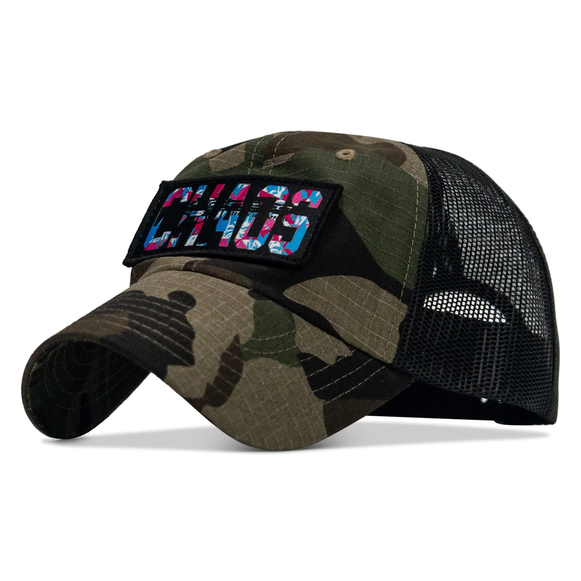 Chaos Hawaiian Patch Tactical Ripstop Mesh Snapback Hat - Image 2