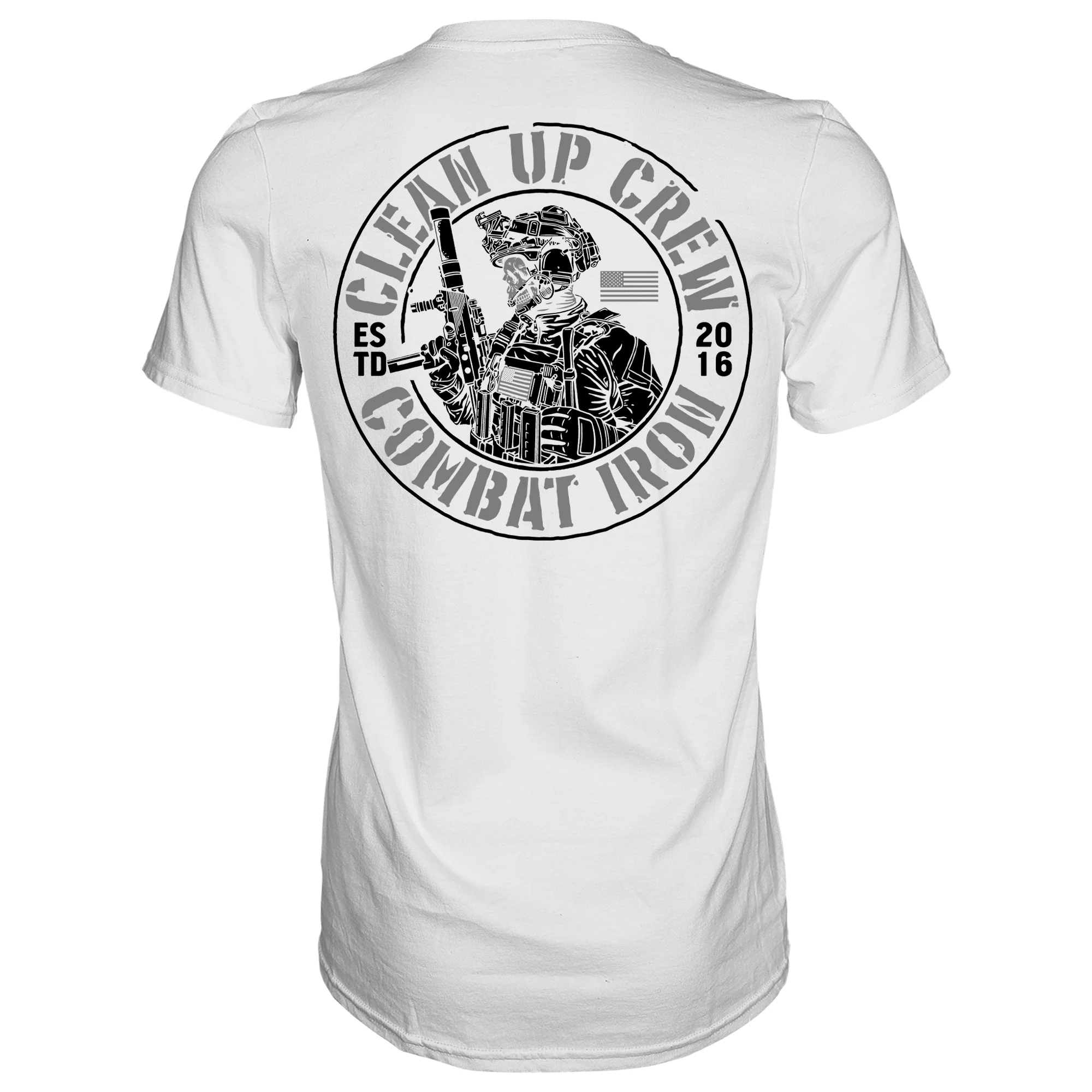 Clean up Crew Operator Skull Men's T-Shirt - Image 8