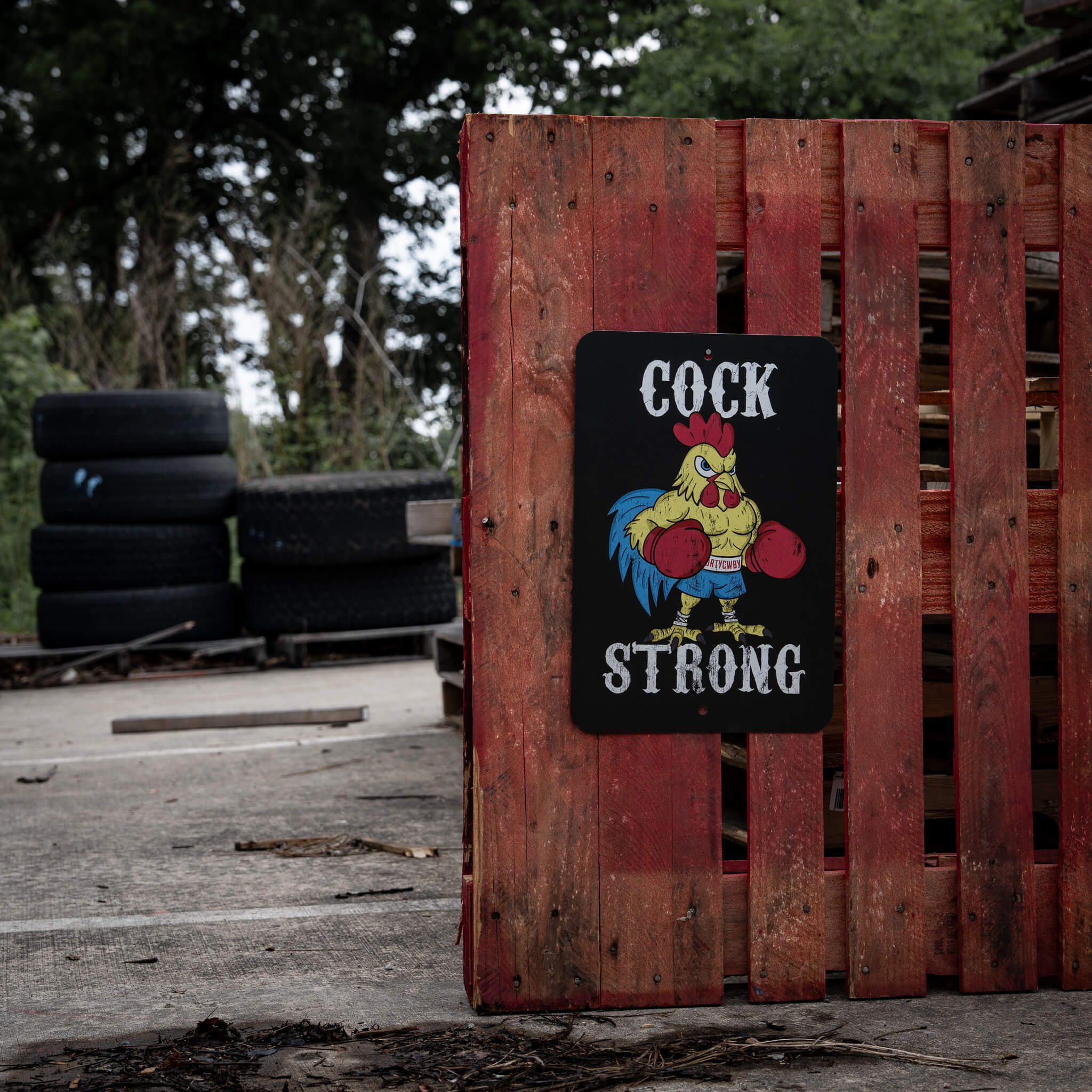 Cock Strong Wall Mounted Metal Sign - Image 7