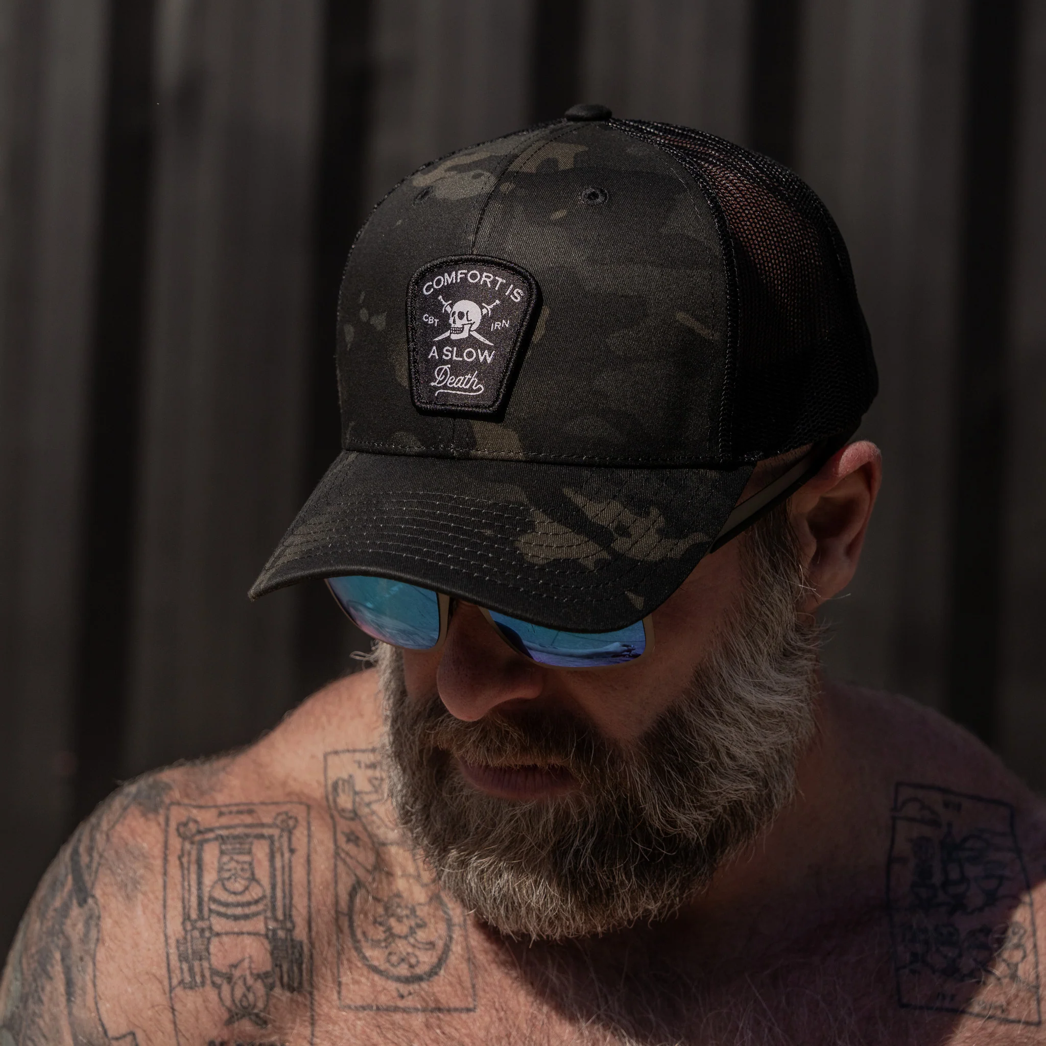 Comfort Is A Slow Death Patch Snapback Hat - Image 6