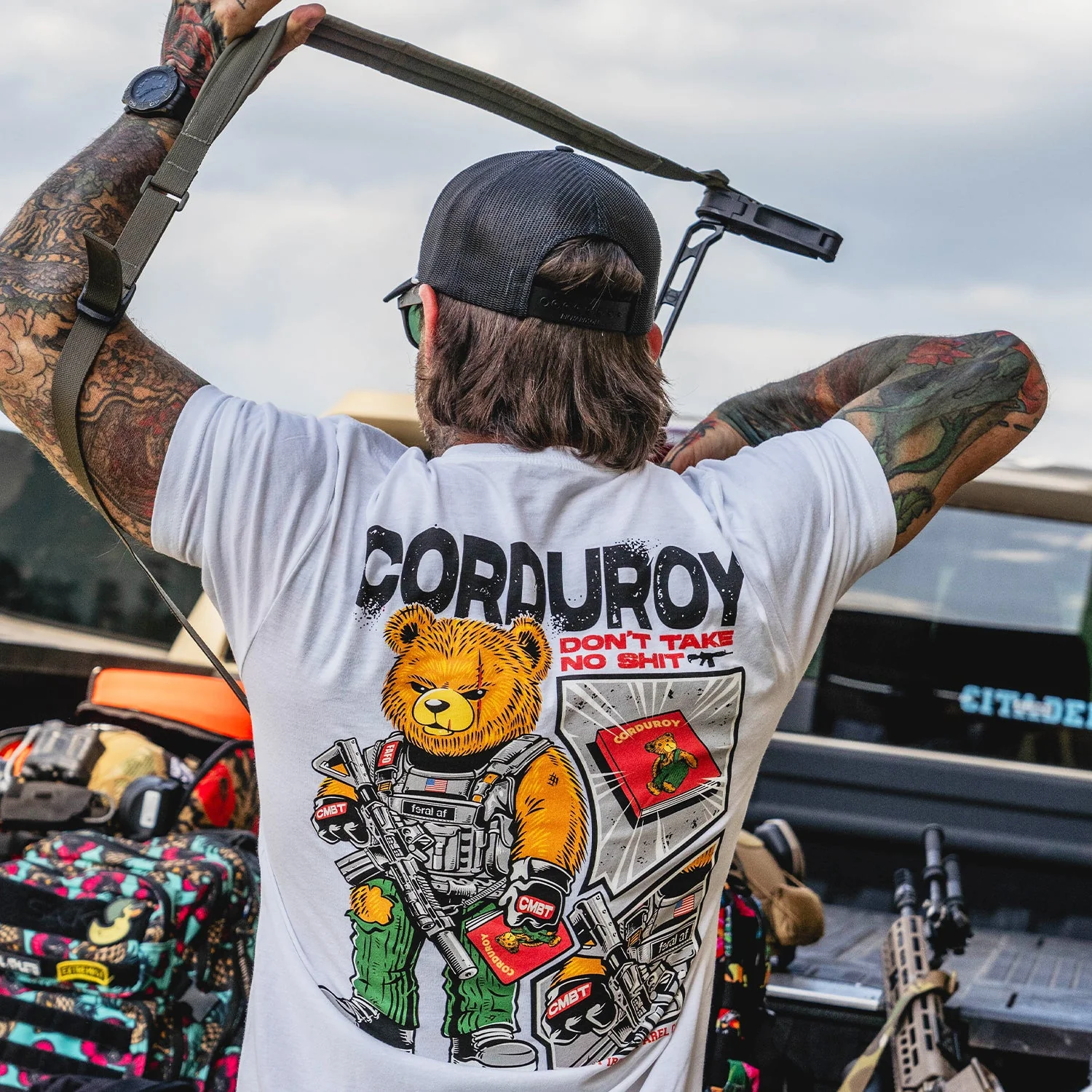 Corduroy The Bear - Don't Take No Sh*t Men's T-shirt - Image 6
