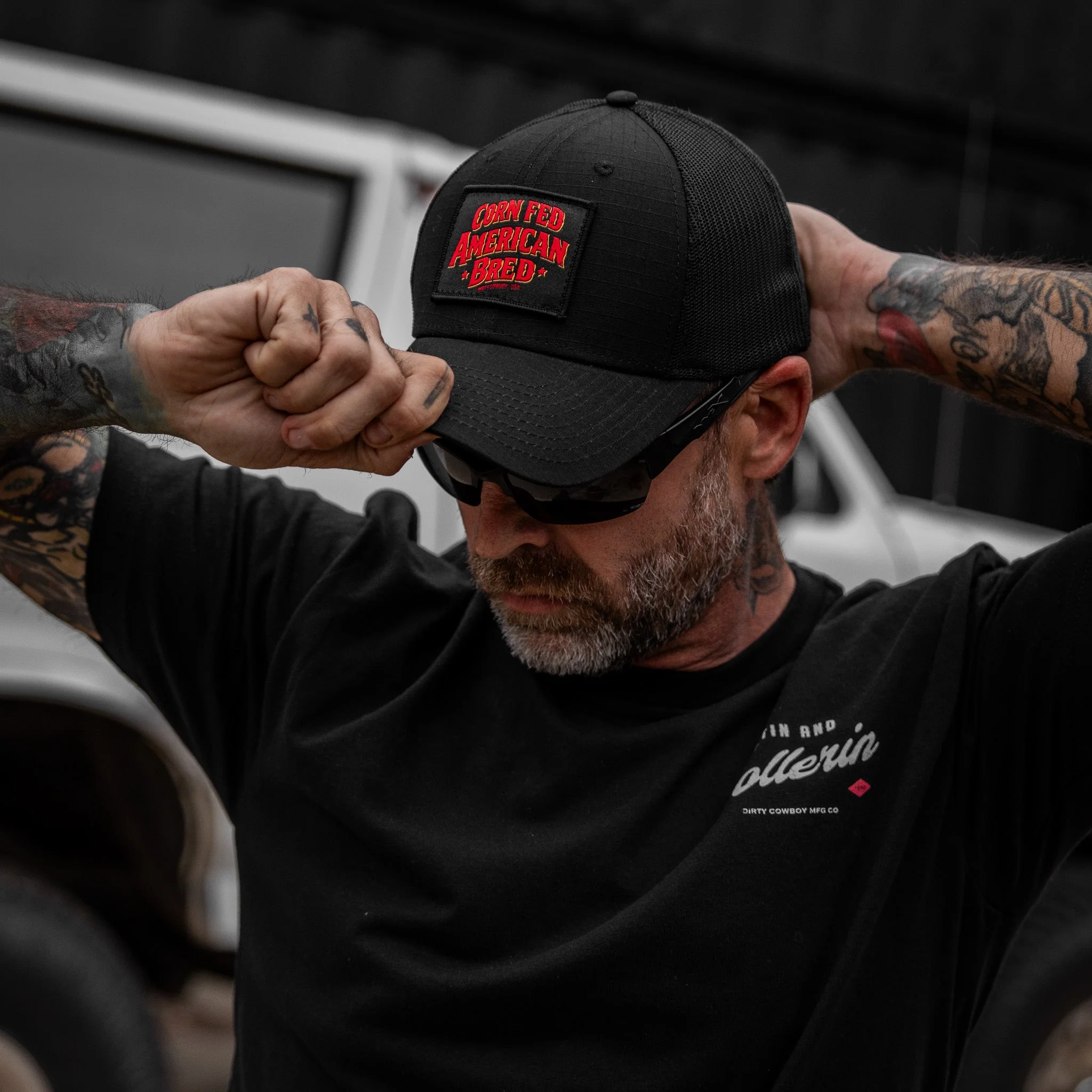 Corn Fed. American Bred. Patch Original Ripstop Classic Snapback Hat - Image 6