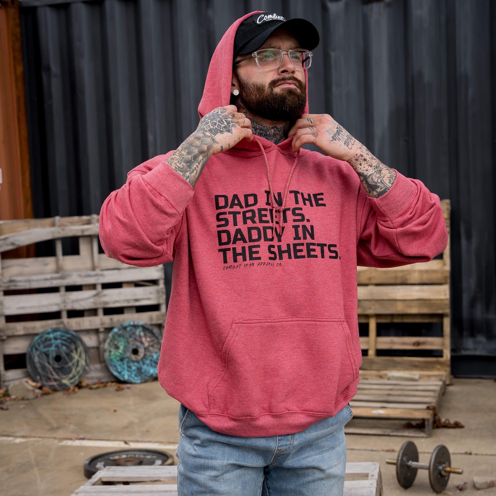 Dad In The Streets. Daddy In The Sheets. Men's Hoodie - Image 14