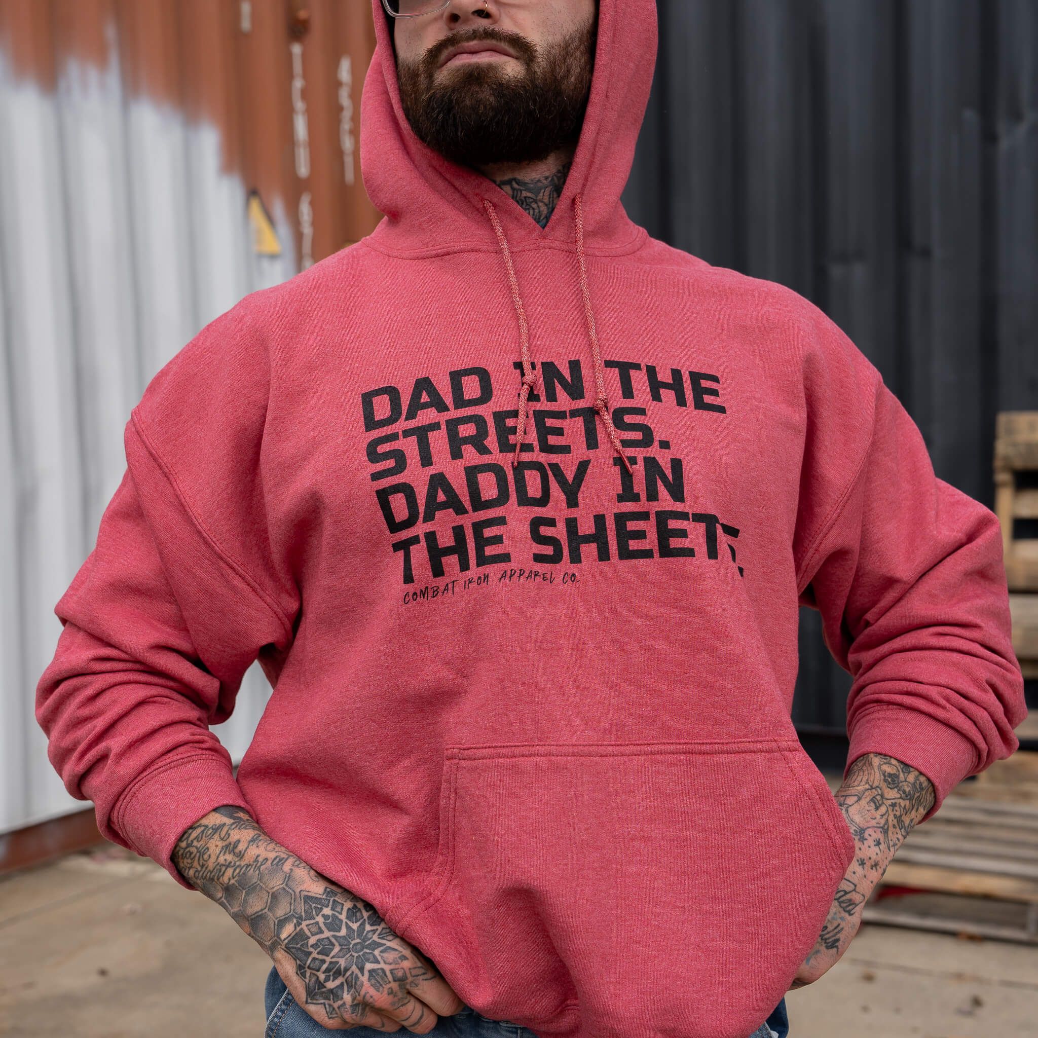 Dad In The Streets. Daddy In The Sheets. Men's Hoodie - Image 15