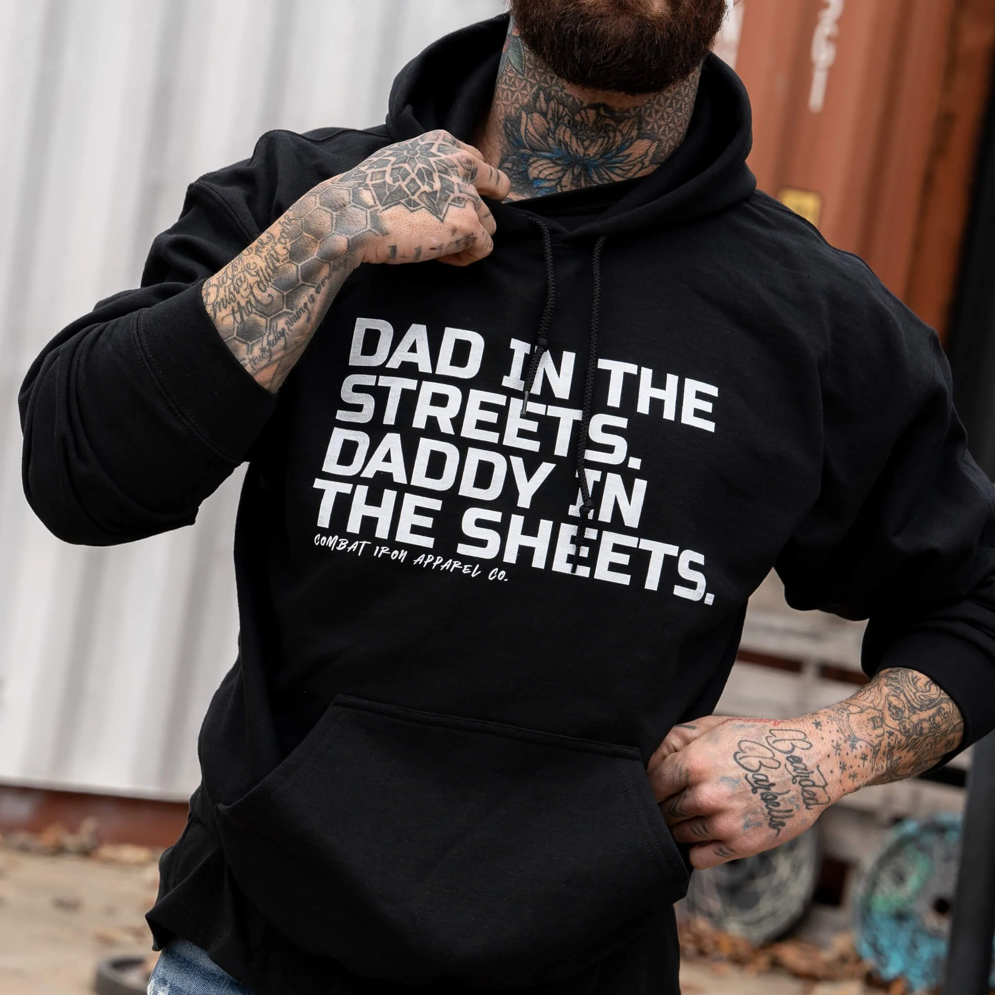 Dad In The Streets. Daddy In The Sheets. Men's Hoodie - Image 18