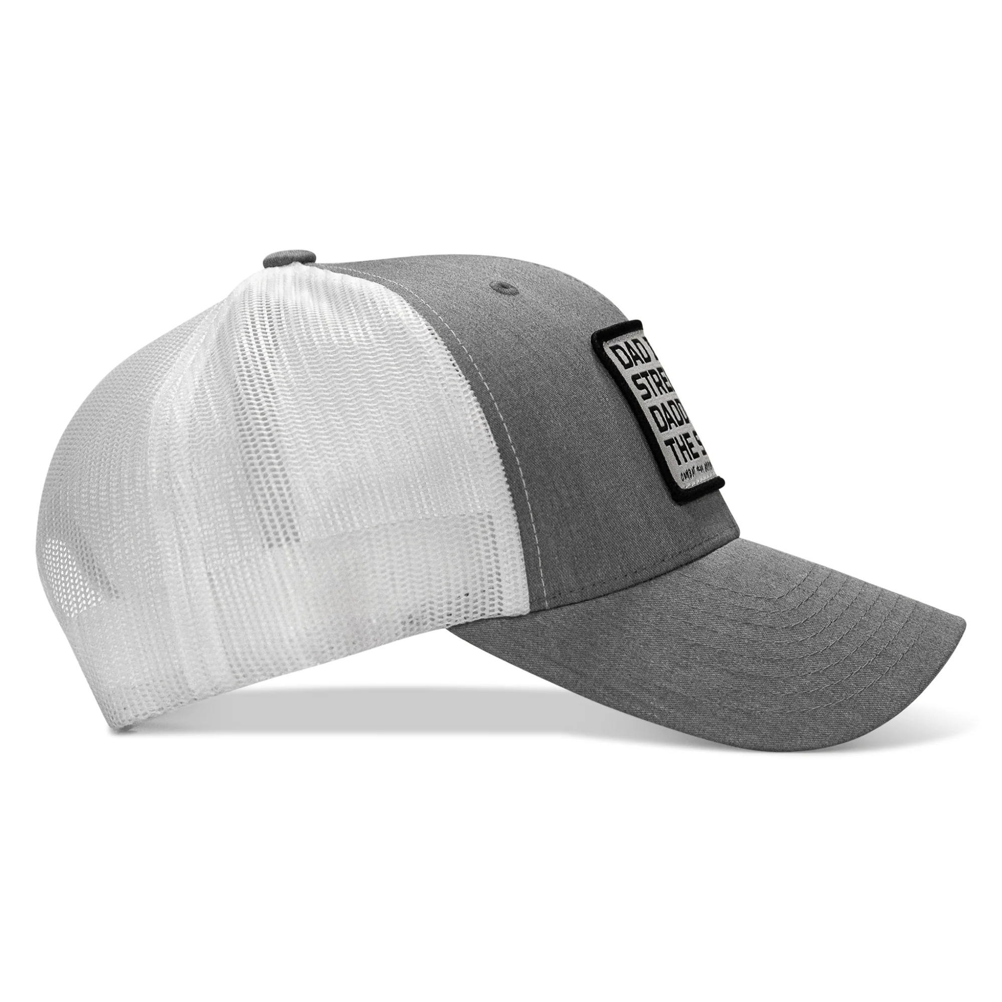 Dad In The Streets. Daddy In The Sheets. White Patch Snapback Hat - Image 32