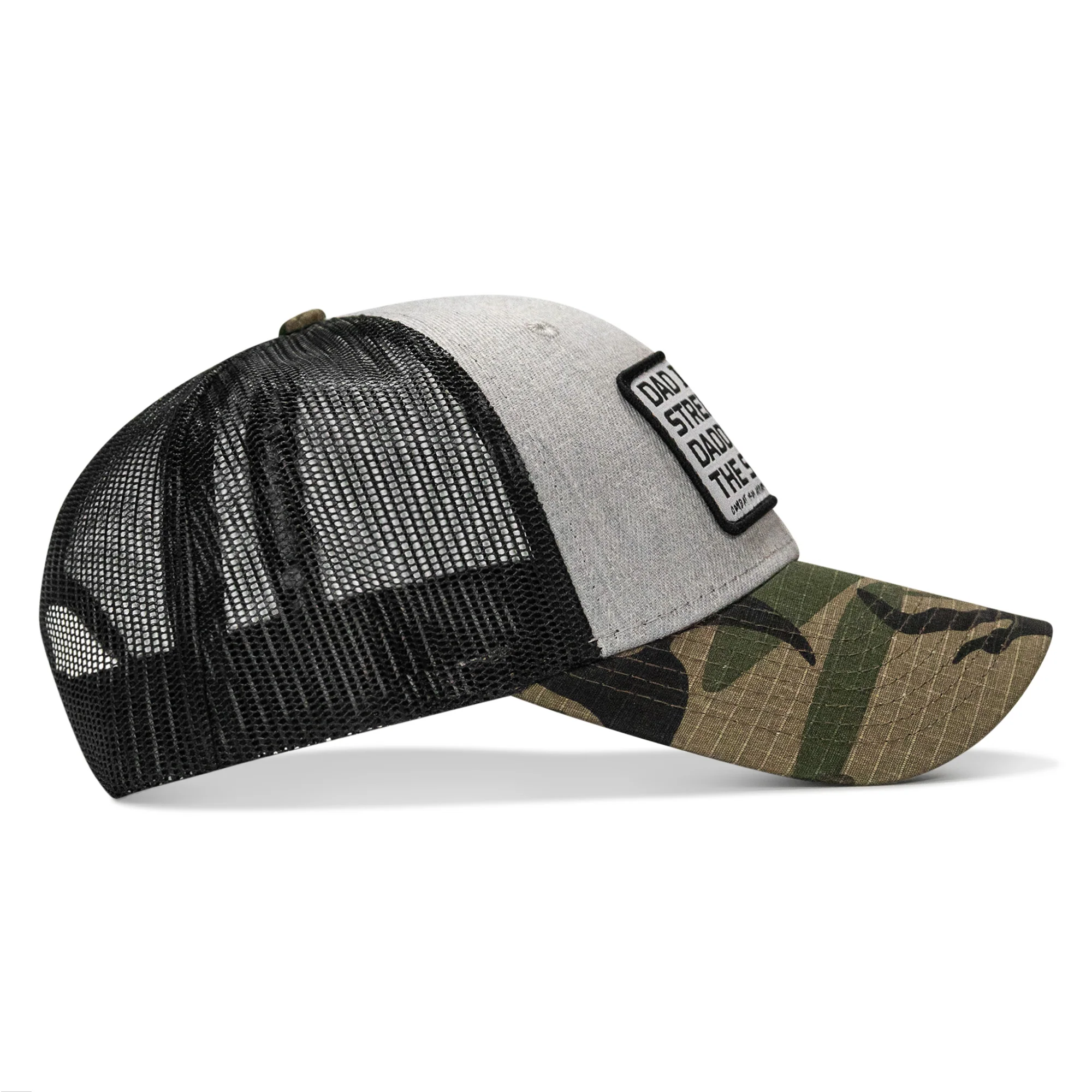 Dad In The Streets. Daddy In The Sheets. White Patch Snapback Hat - Image 36