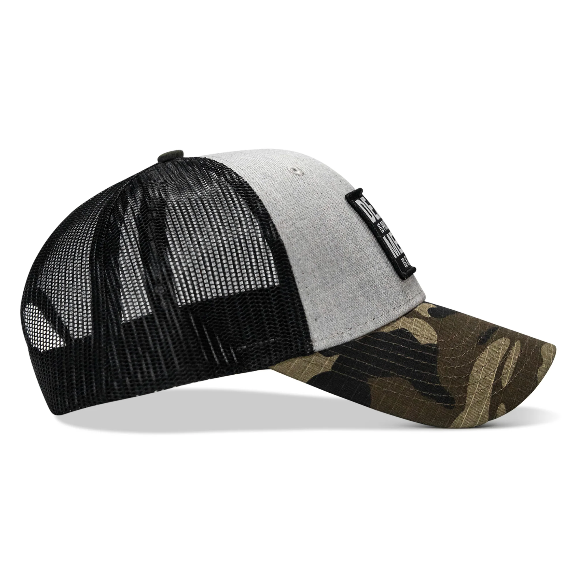 Death Is Promised. Mercy Is Earned Patch Snapback Hat - Image 26