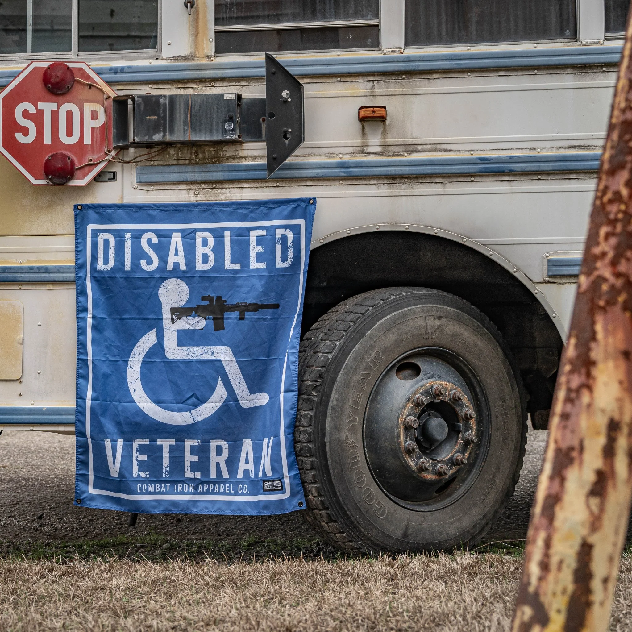 Disabled Veteran Sign 3'x3' Flag - Image 4
