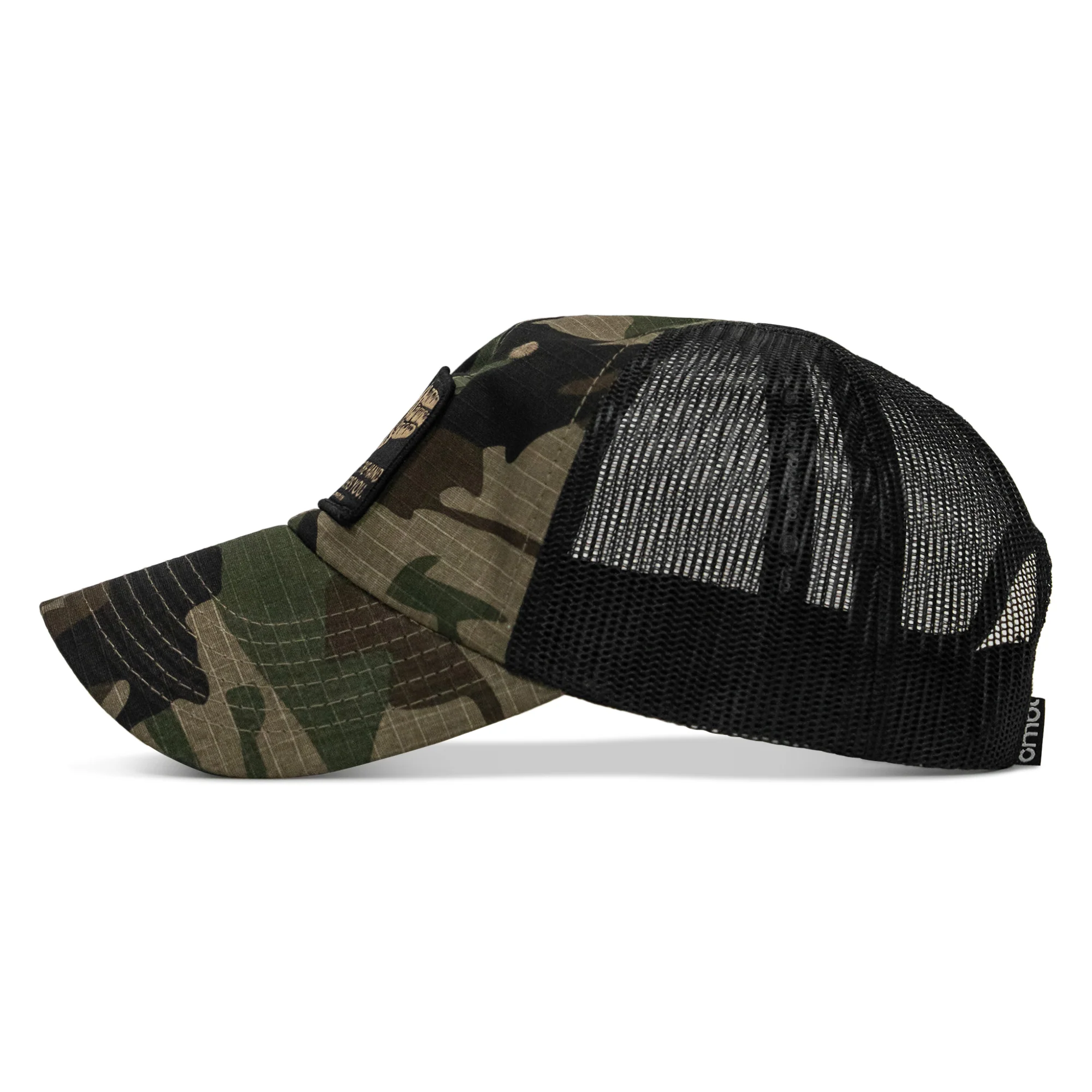 Don't Bite The Hand That Fingers You Patch Tactical Ripstop Mesh Snapback Hat - Image 6