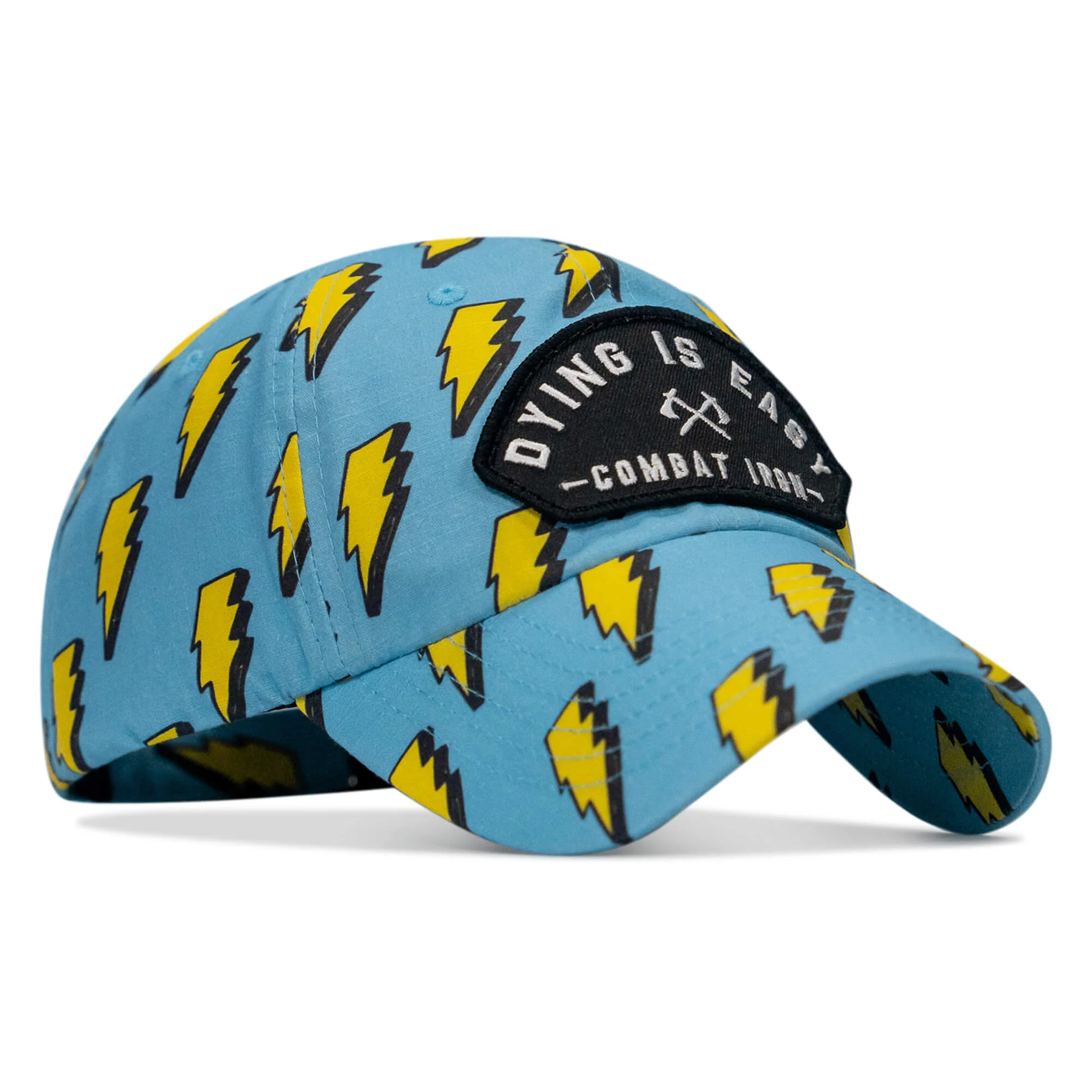 Dying Is Easy Arched Patch Tactical Ripstop Mesh Snapback Hat - Image 24