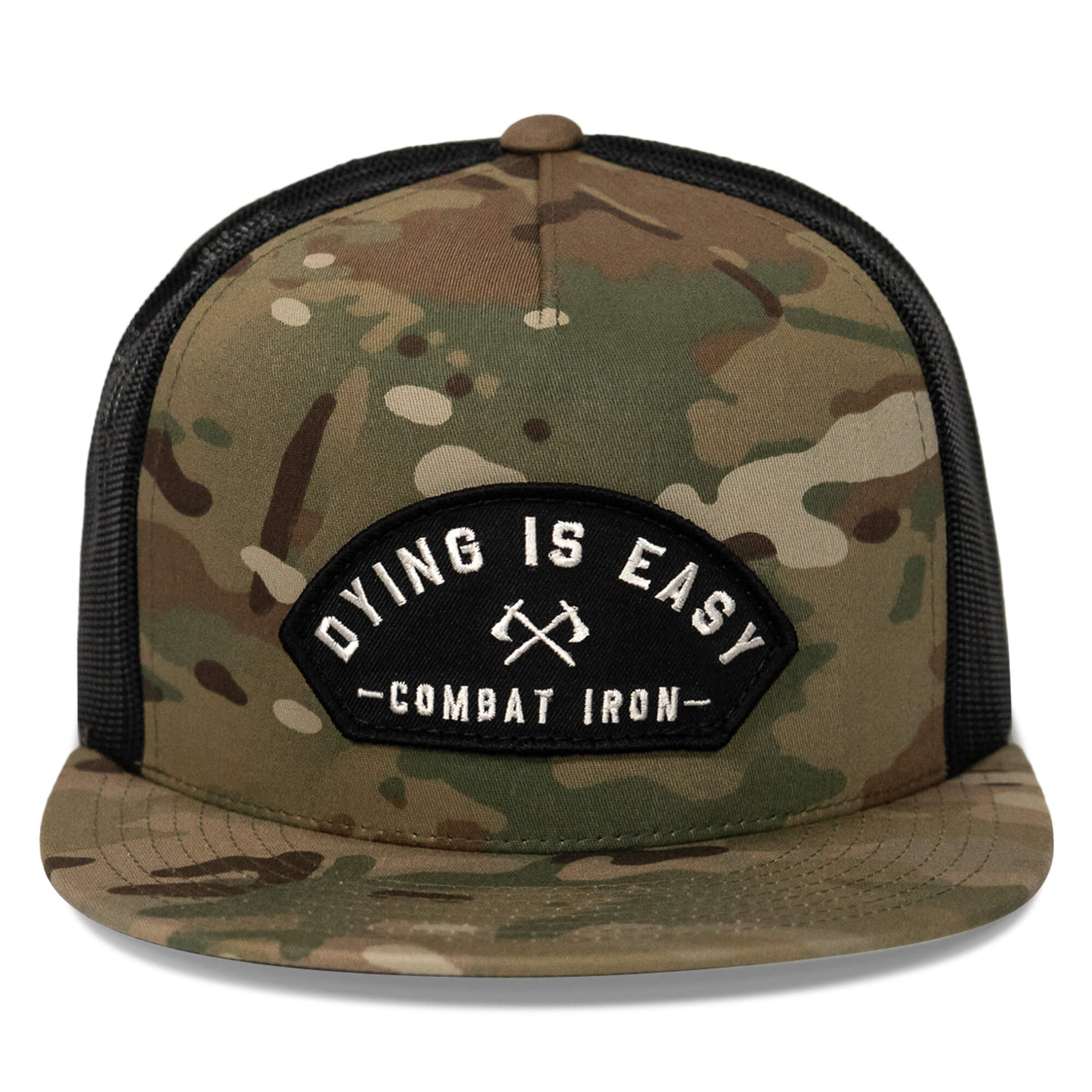 Dying Is Easy Patch Flatbill SnapBack Hat - Image 6