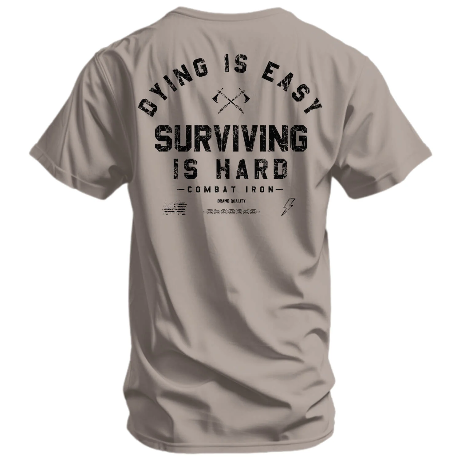 Dying is Easy. Surviving Is Hard Men's T-Shirt - Image 11
