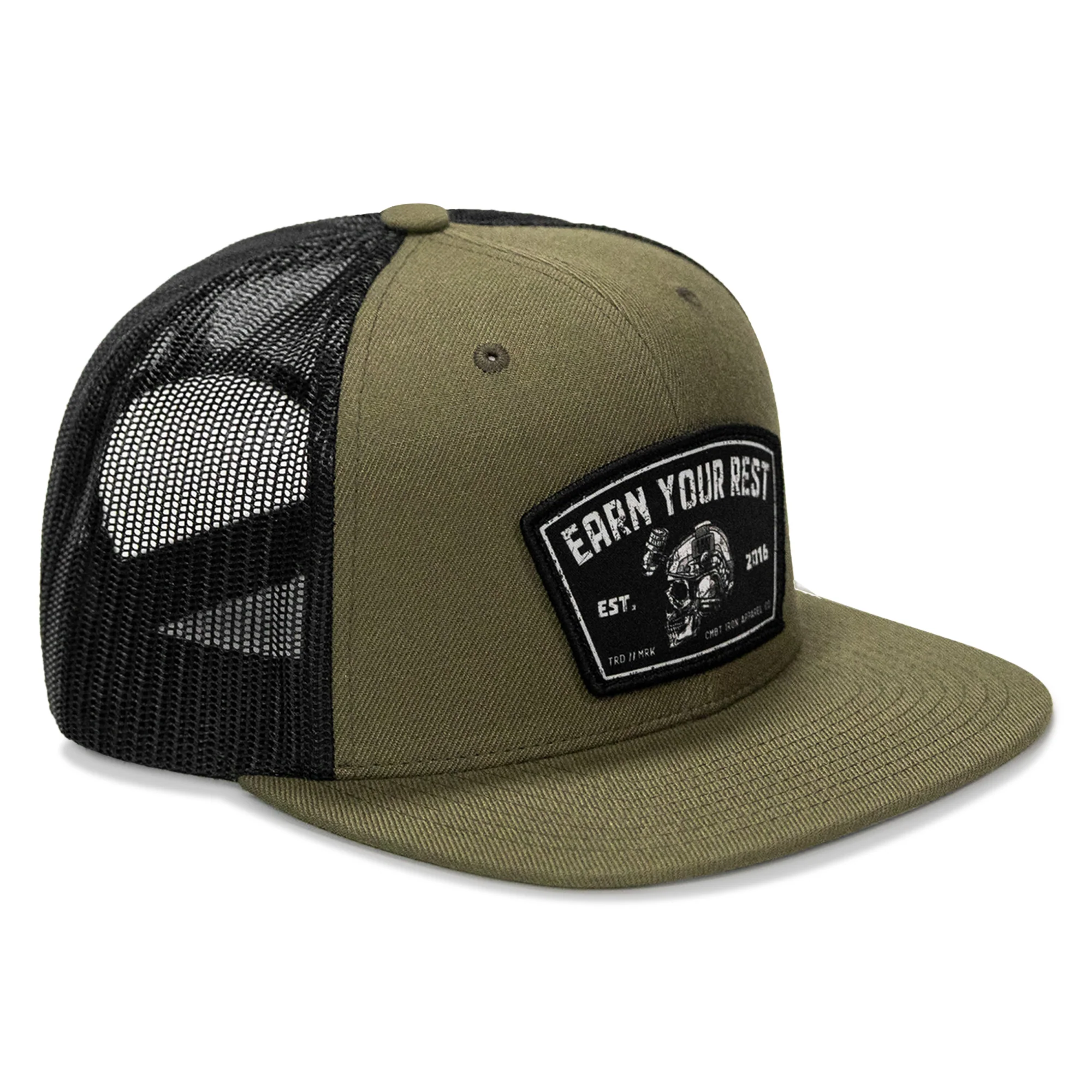 Earn Your Rest Flatbill SnapBack Hat - Image 8