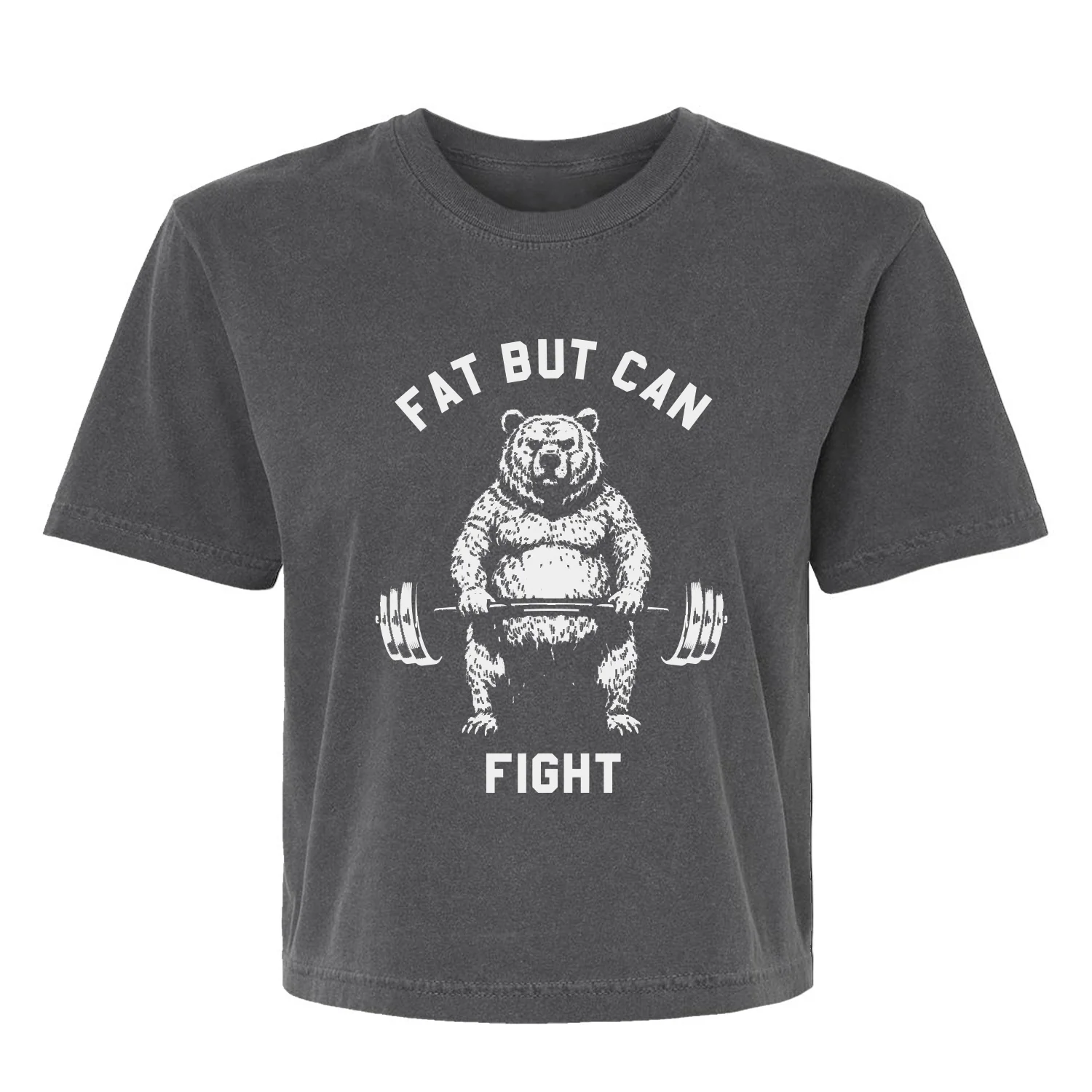 Fat But Can Fight Women's Heavyweight Crop Tee - Image 14