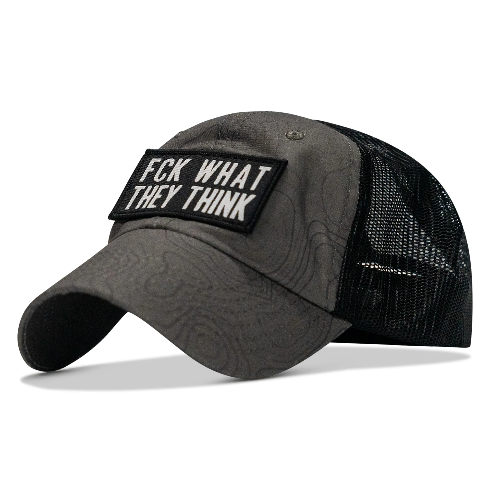 Fck What They Think Patch Tactical Ripstop Mesh Snapback Hat - Image 22