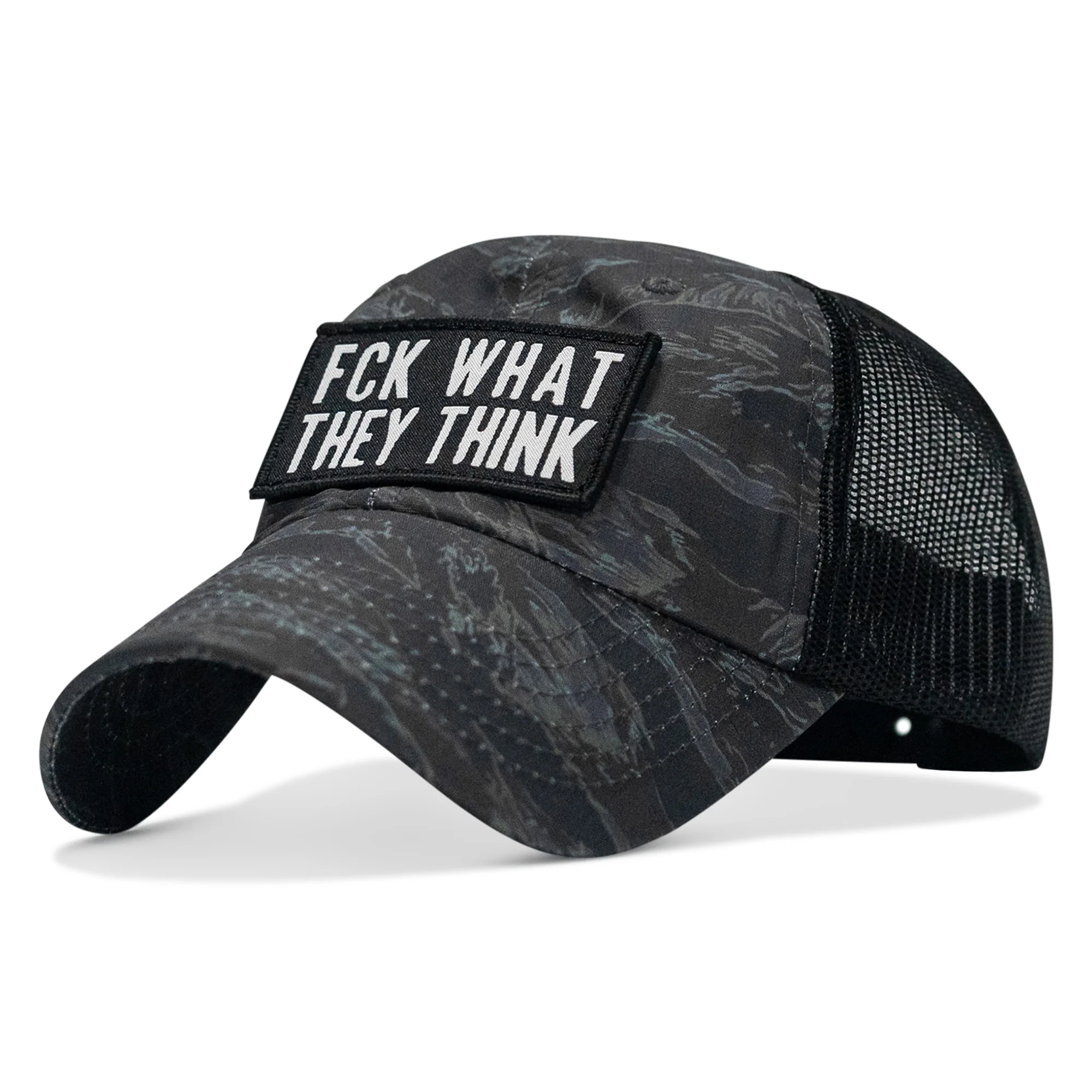 Fck What They Think Patch Tactical Ripstop Mesh Snapback Hat - Image 29