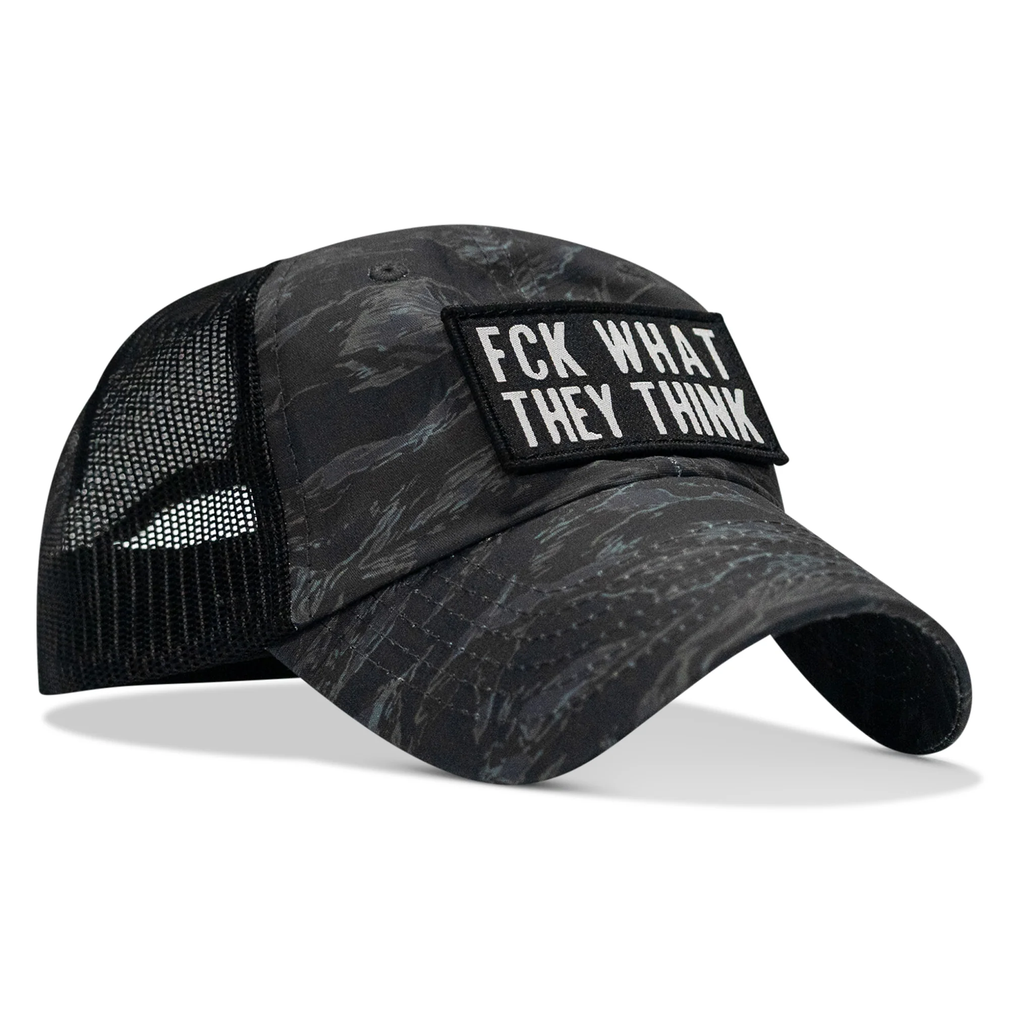 Fck What They Think Patch Tactical Ripstop Mesh Snapback Hat - Image 30