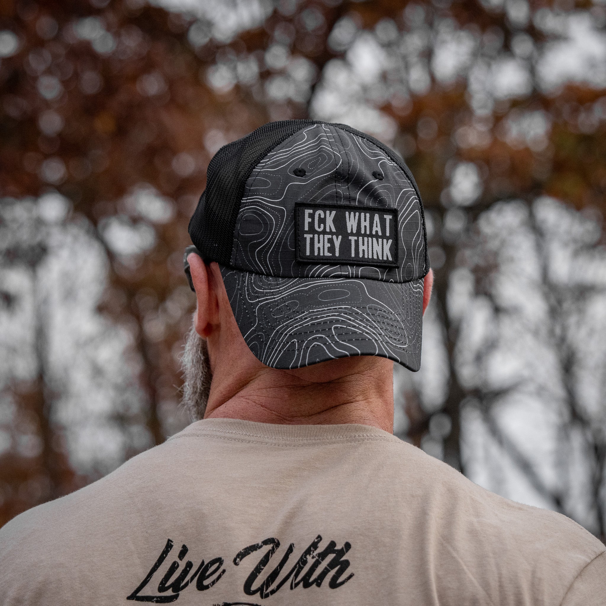 Fck What They Think Patch Tactical Ripstop Mesh Snapback Hat - Image 48