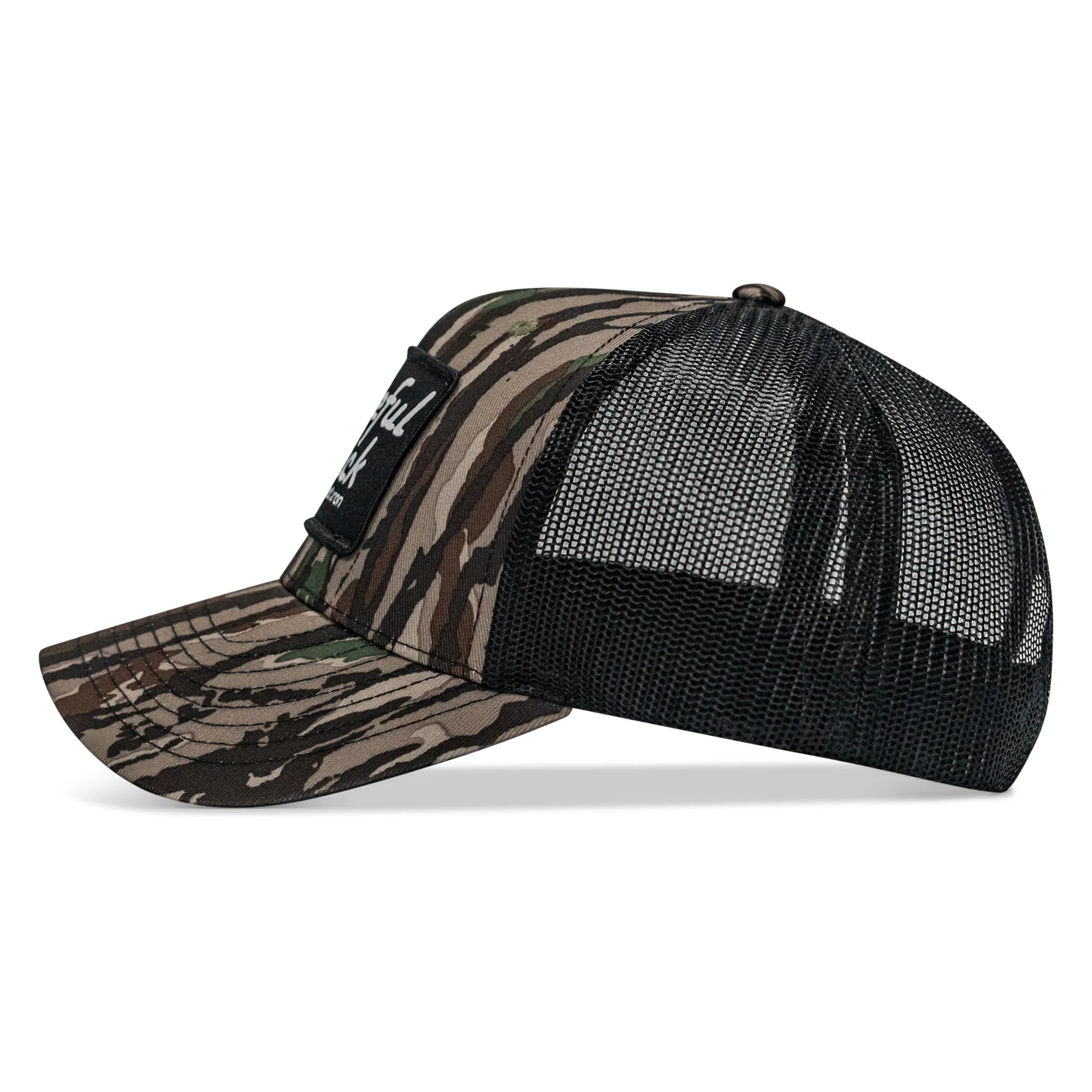 Grateful As F*ck Patch Mesh Snapback Hat - Image 16