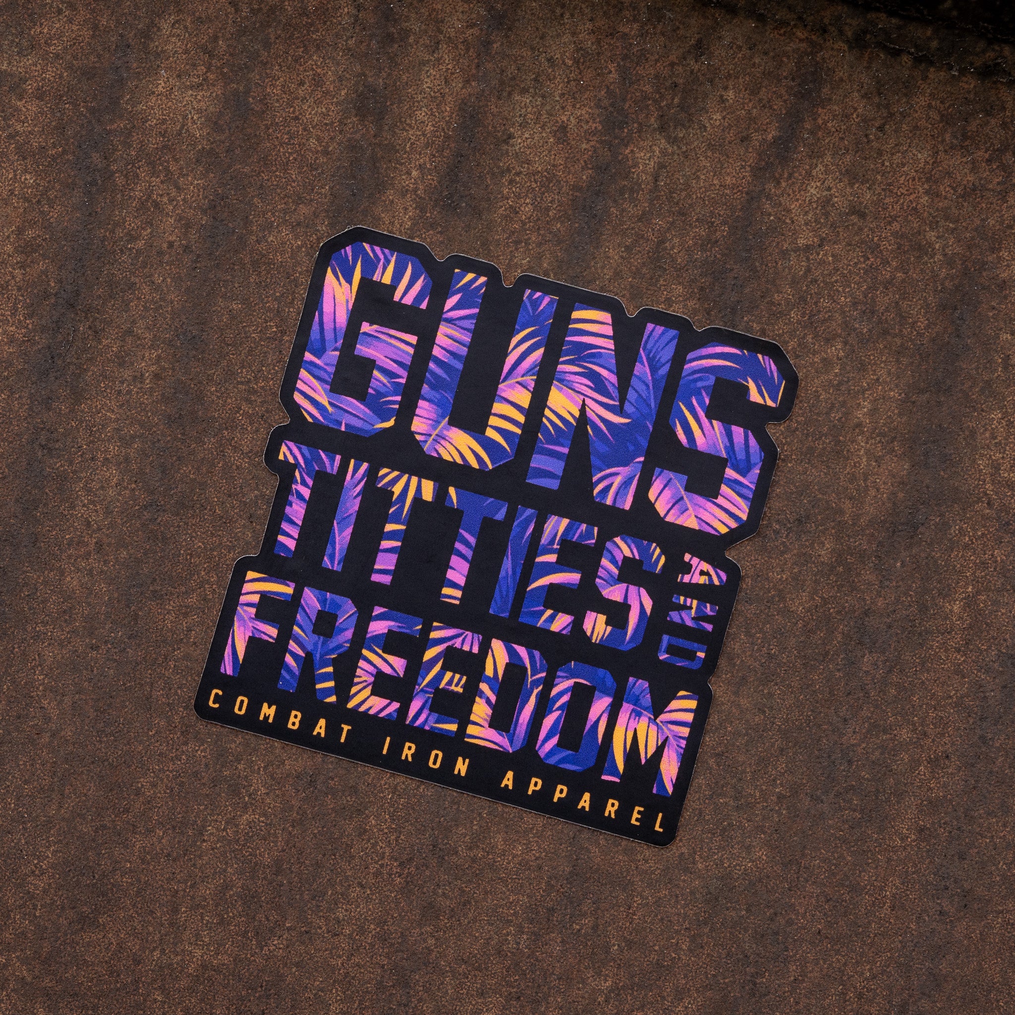 Guns, Titties and Freedom Floral Decal - Image 4