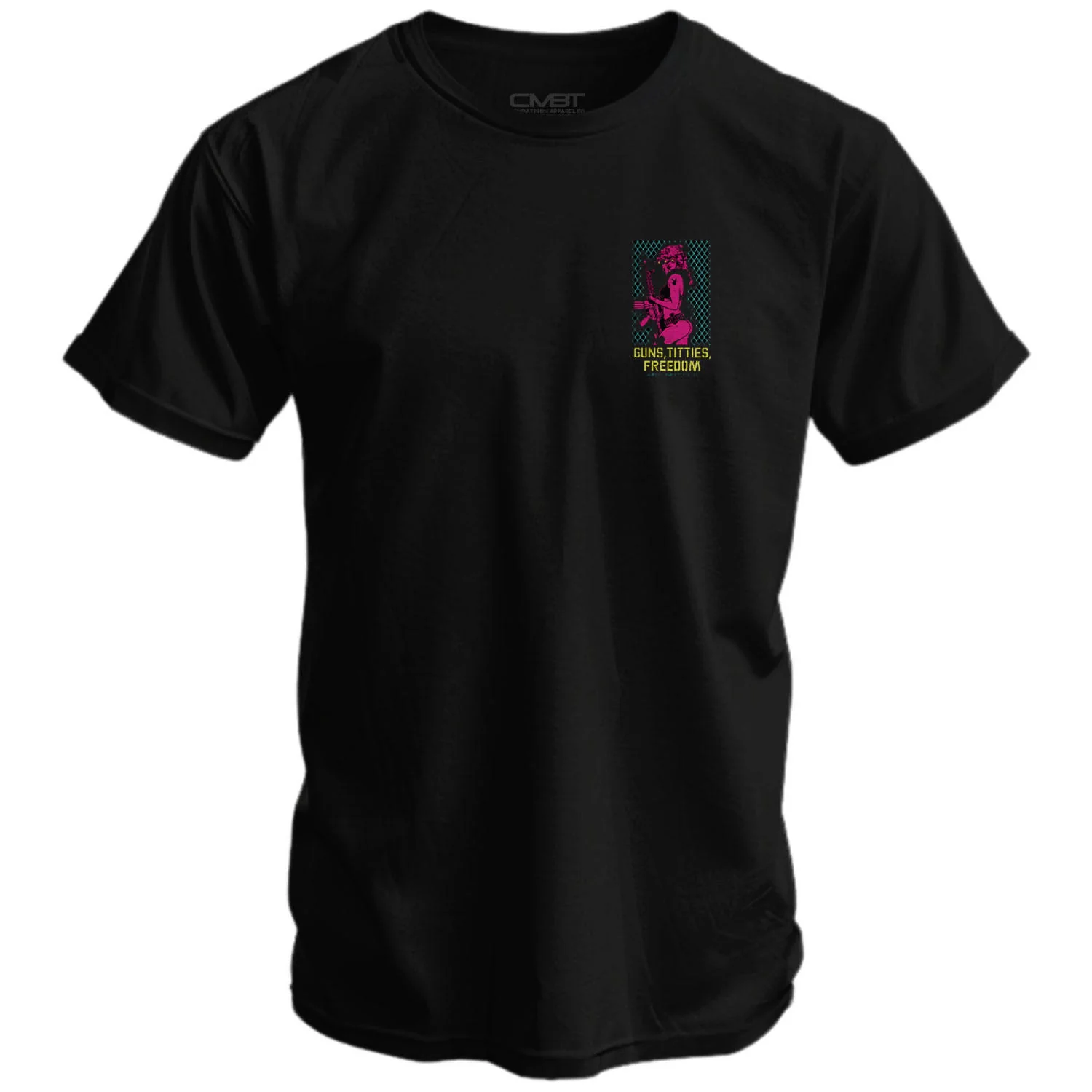 Guns, Titties, Freedom: Tactical Temptation Men's T-Shirt - Image 2