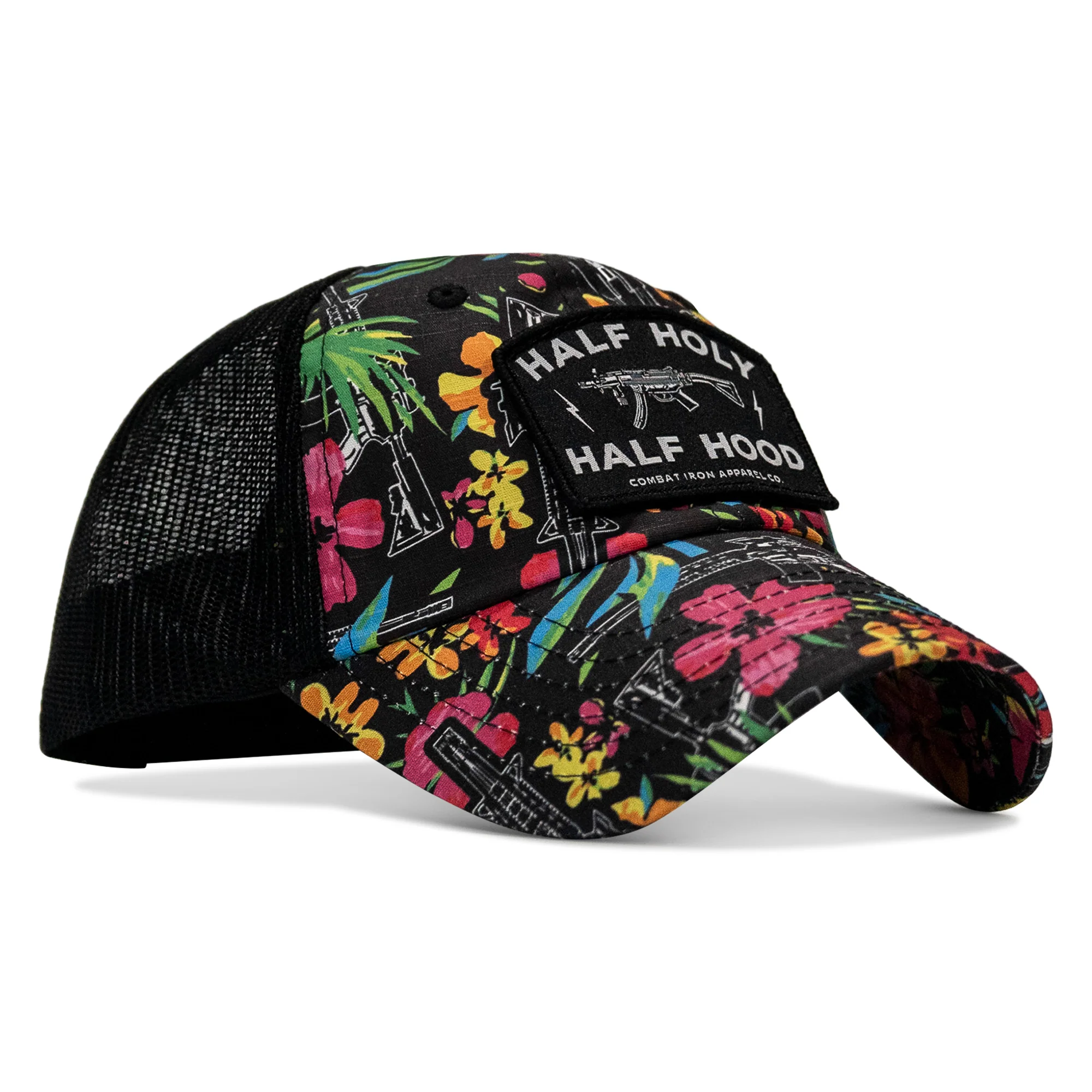 Half Holy. Half Hood Patch. Tactical Ripstop Mesh Snapback Hat - Image 14