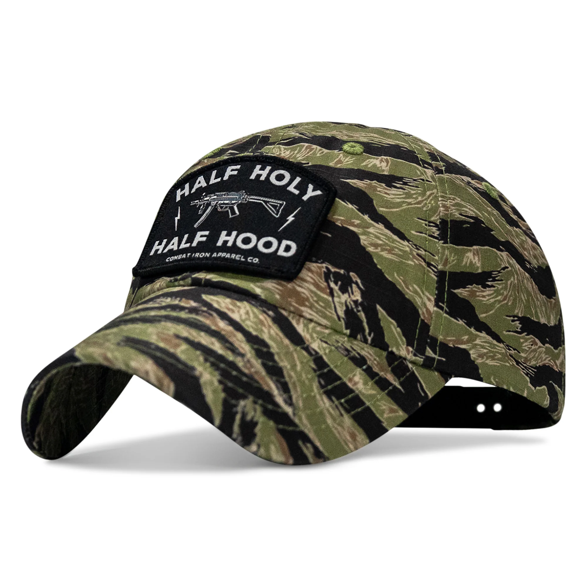 Half Holy. Half Hood Patch. Tactical Ripstop Mesh Snapback Hat - Image 30
