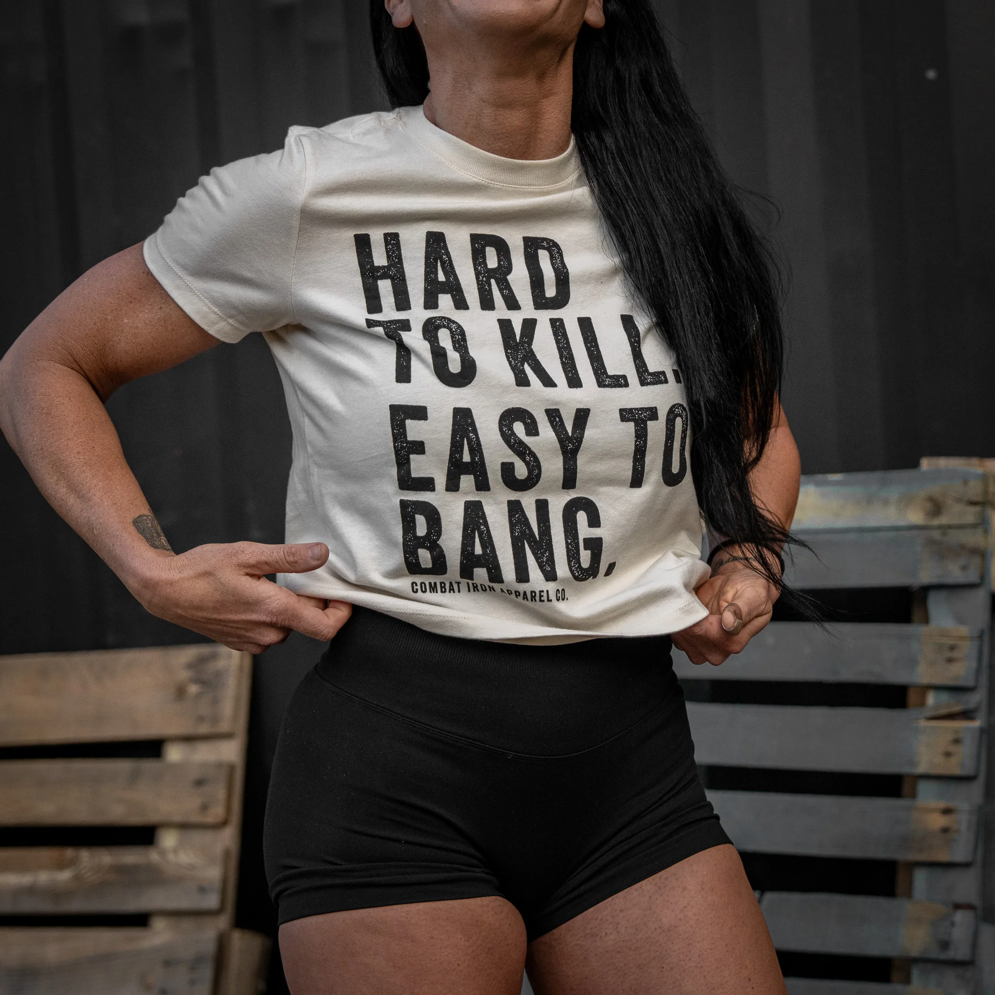 Hard To Kill. Easy To Bang. Women's Crop T-Shirt - Image 17