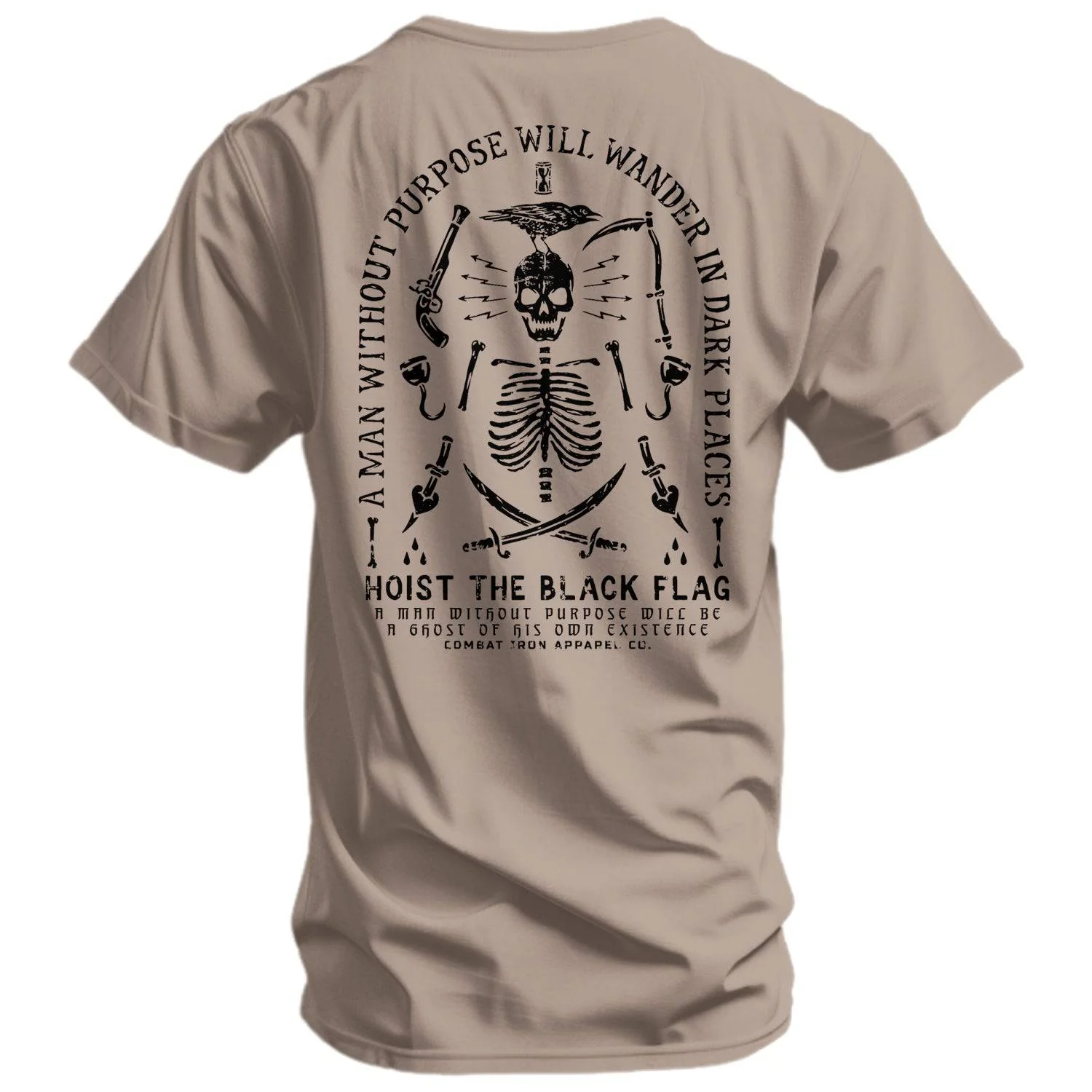 Hoist the Black Flag Skull & Bones Men's T-Shirt - Image 11