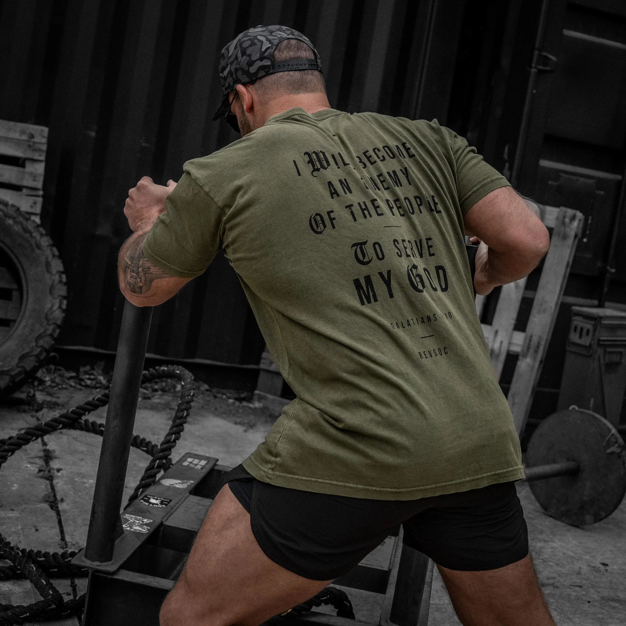 I Will Become An Enemy To The People Vintaged Midweight T-Shirt - Image 4