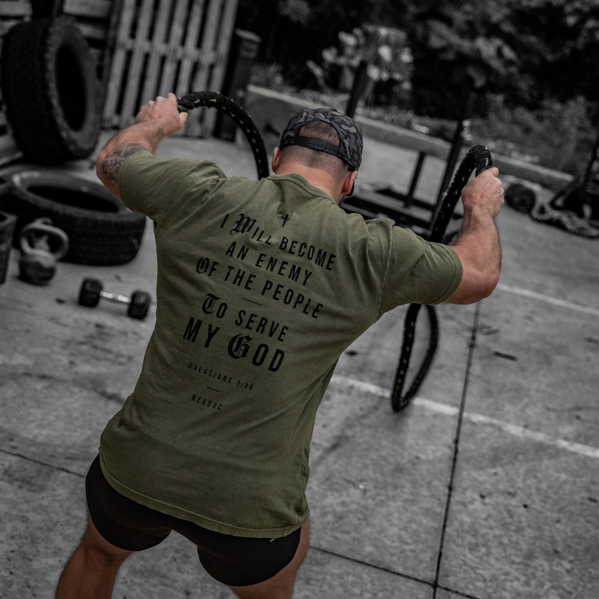 I Will Become An Enemy To The People Vintaged Midweight T-Shirt - Image 8