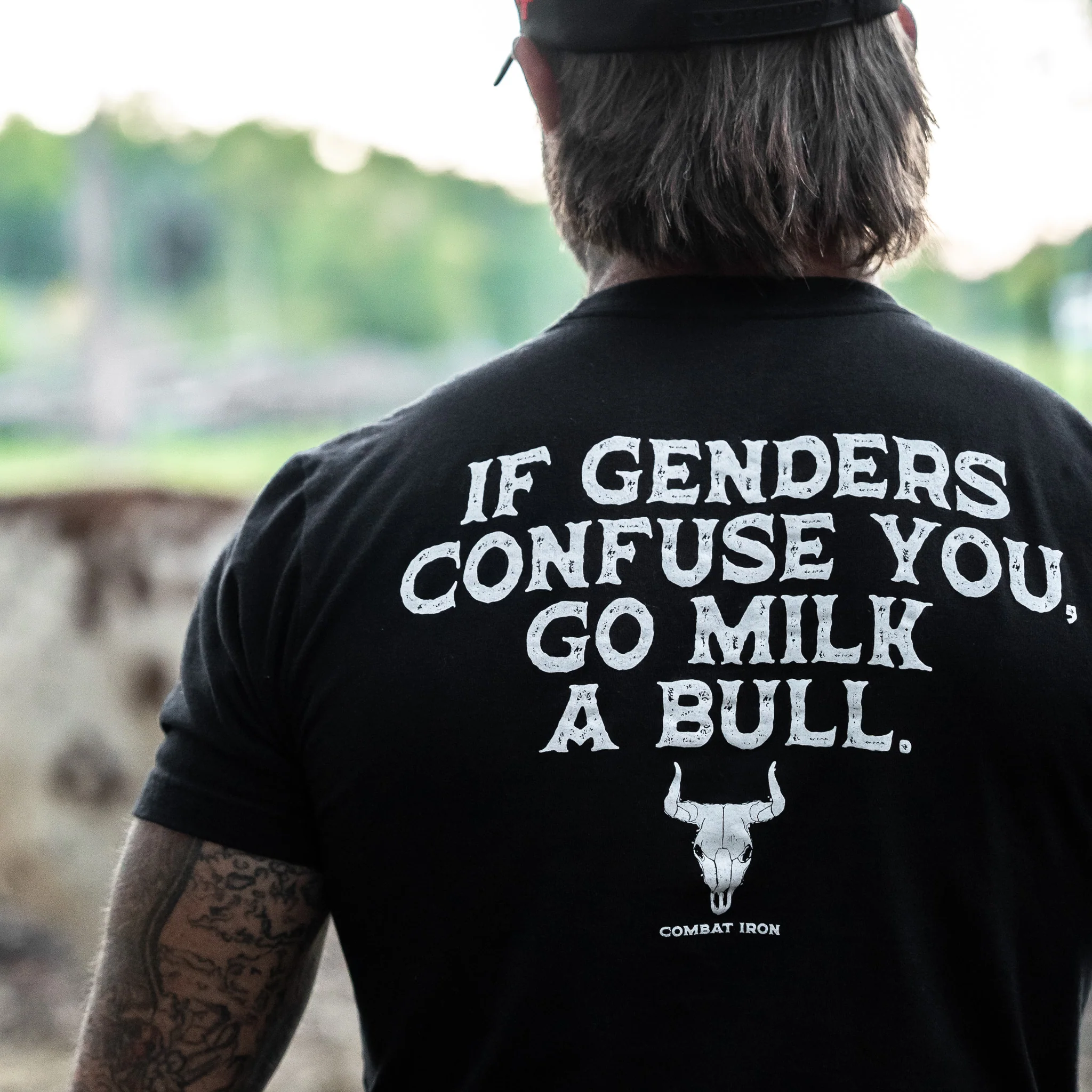 If Genders Confuse You, Go Milk a Bull Men's T-Shirt - Image 3