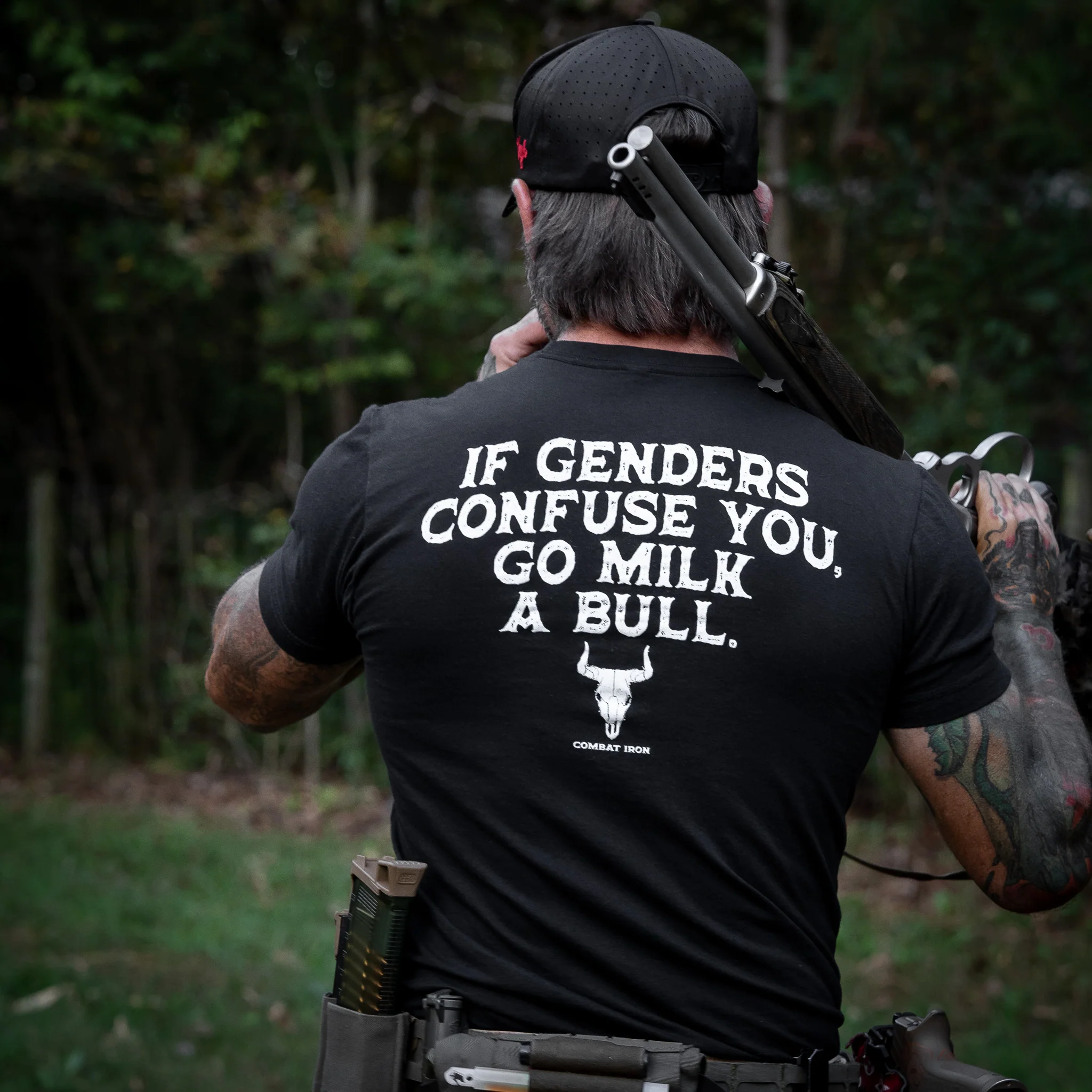 If Genders Confuse You, Go Milk a Bull Men's T-Shirt - Image 5