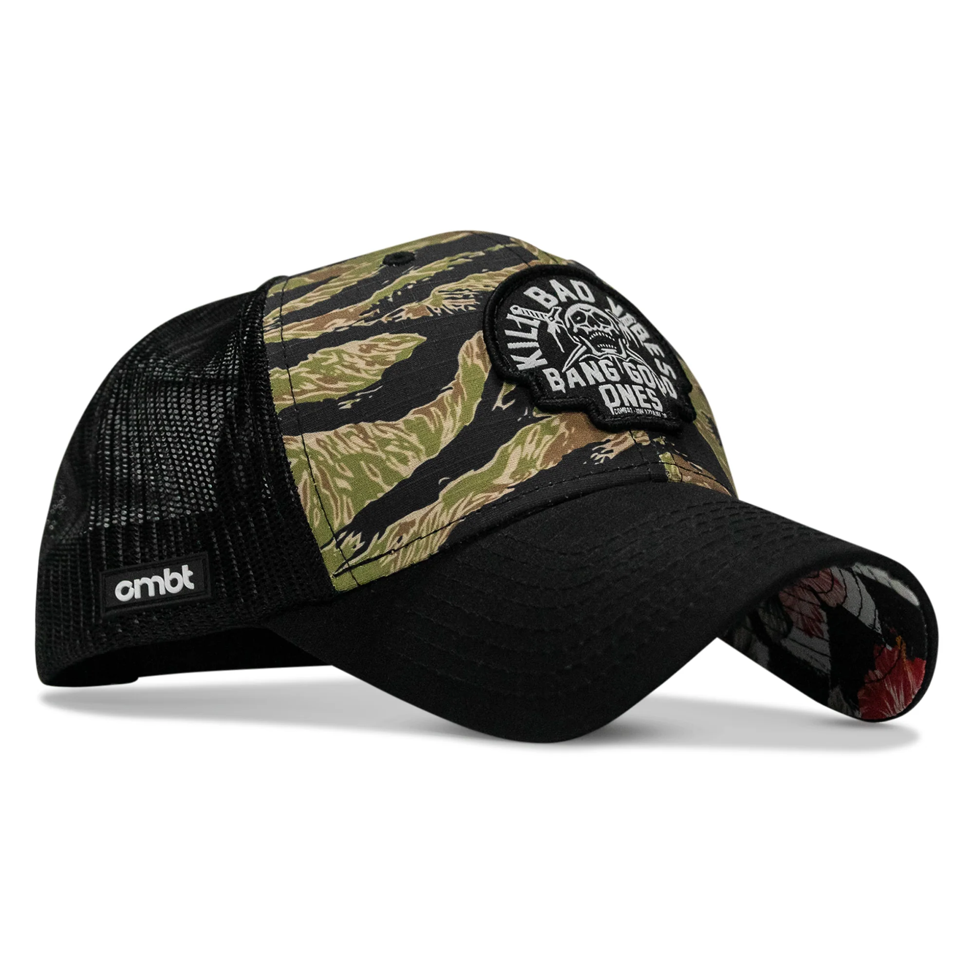 Kill Bad Vibes Skull Patch Original Ripstop Snapback Hat - Image 4