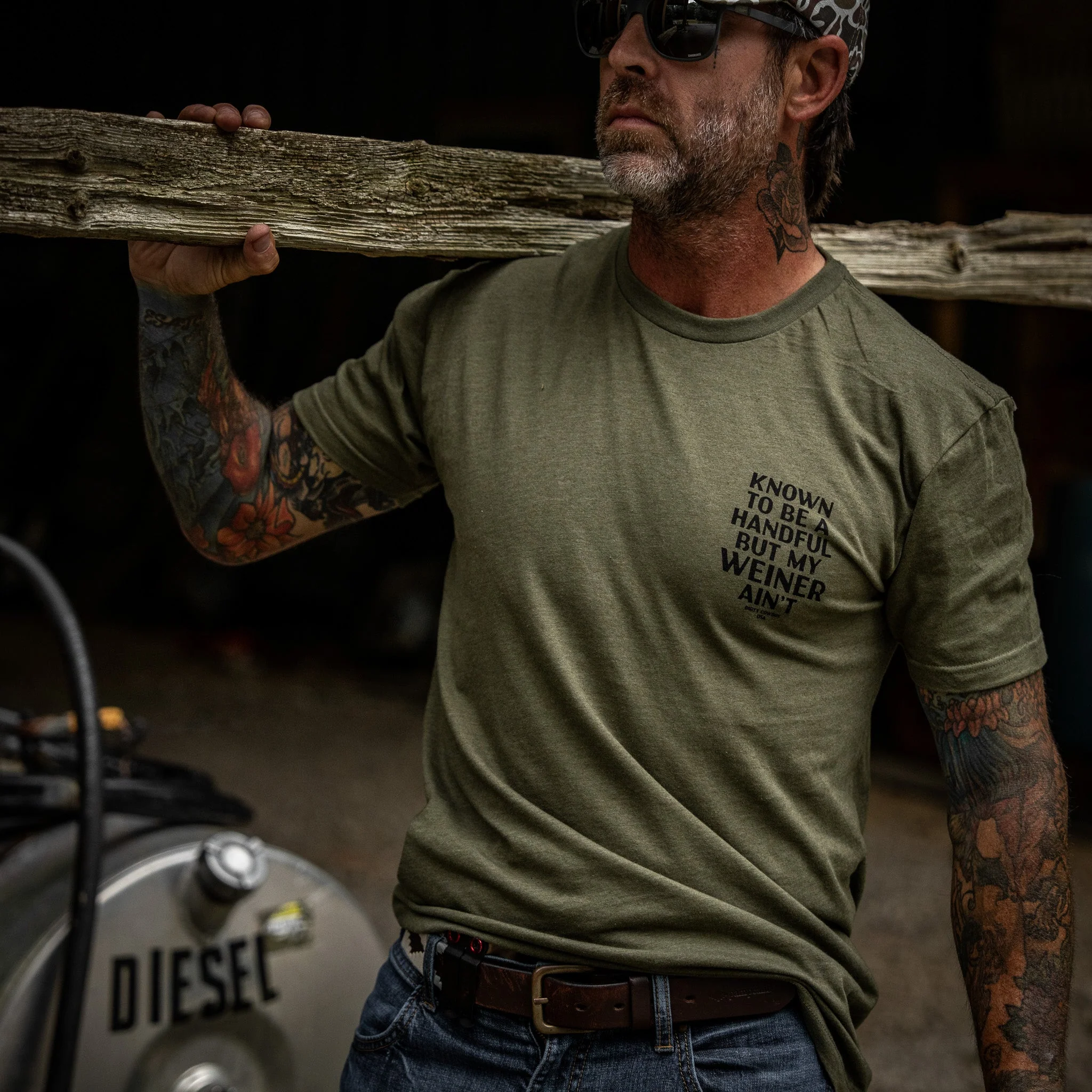 Known To Be A Handful. But My Weiner Ain't  Men's T-Shirt - Image 8