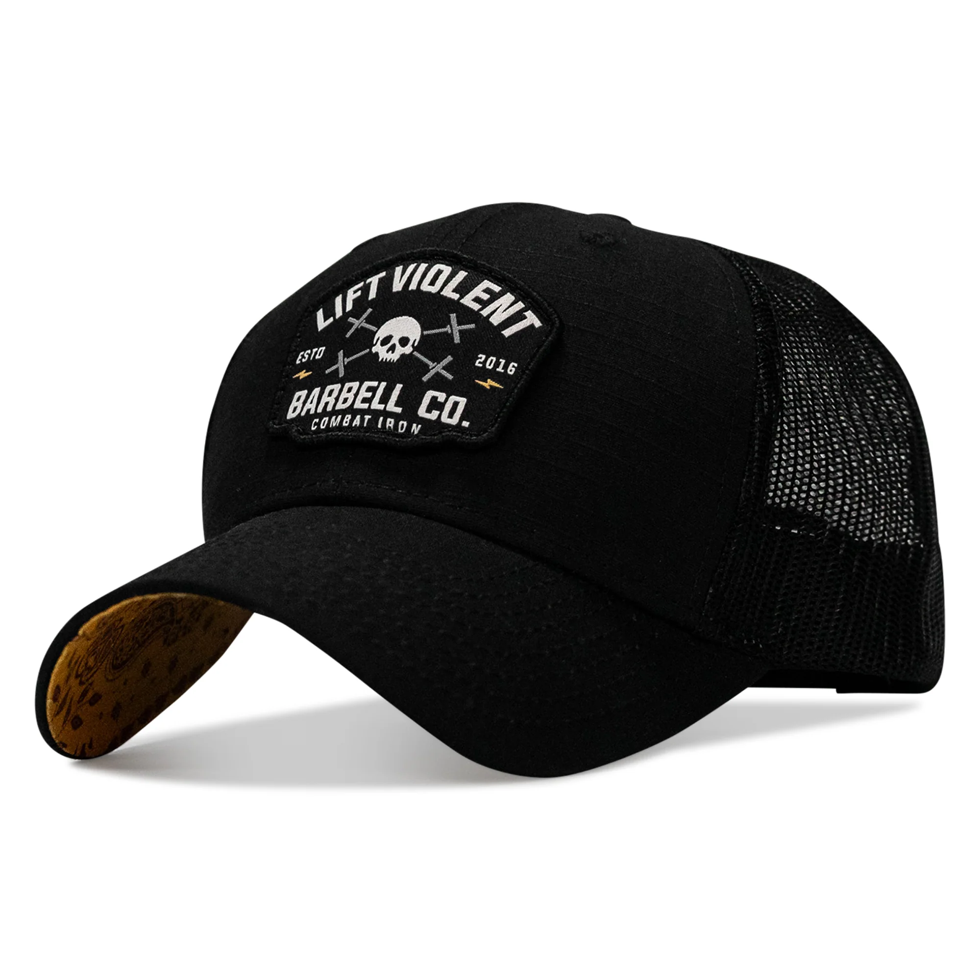 Lift Violent Barbell Co Patch Original Ripstop Snapback Hat - Image 3
