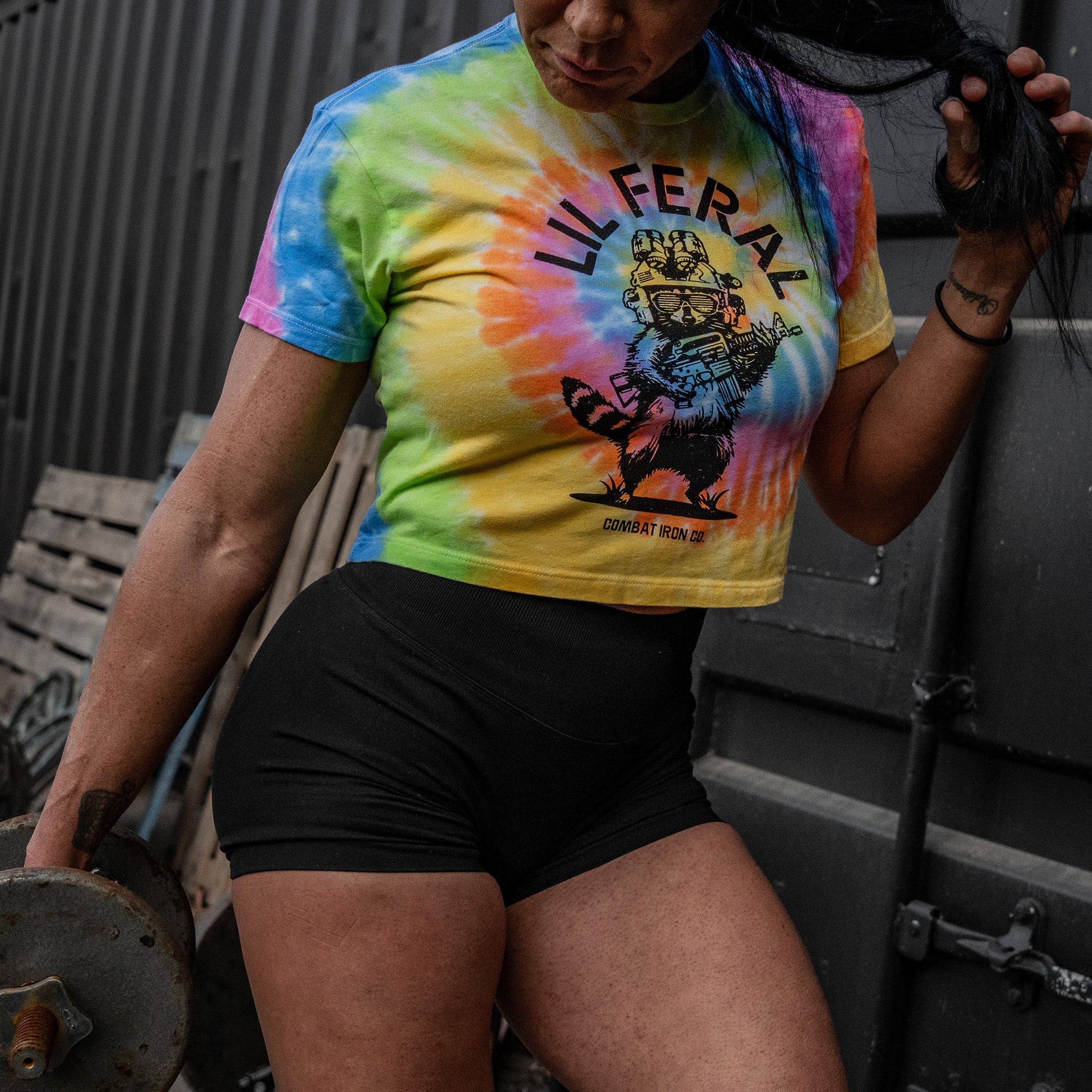 Lil Feral Raccoon Women's Crop T-Shirt - Image 20