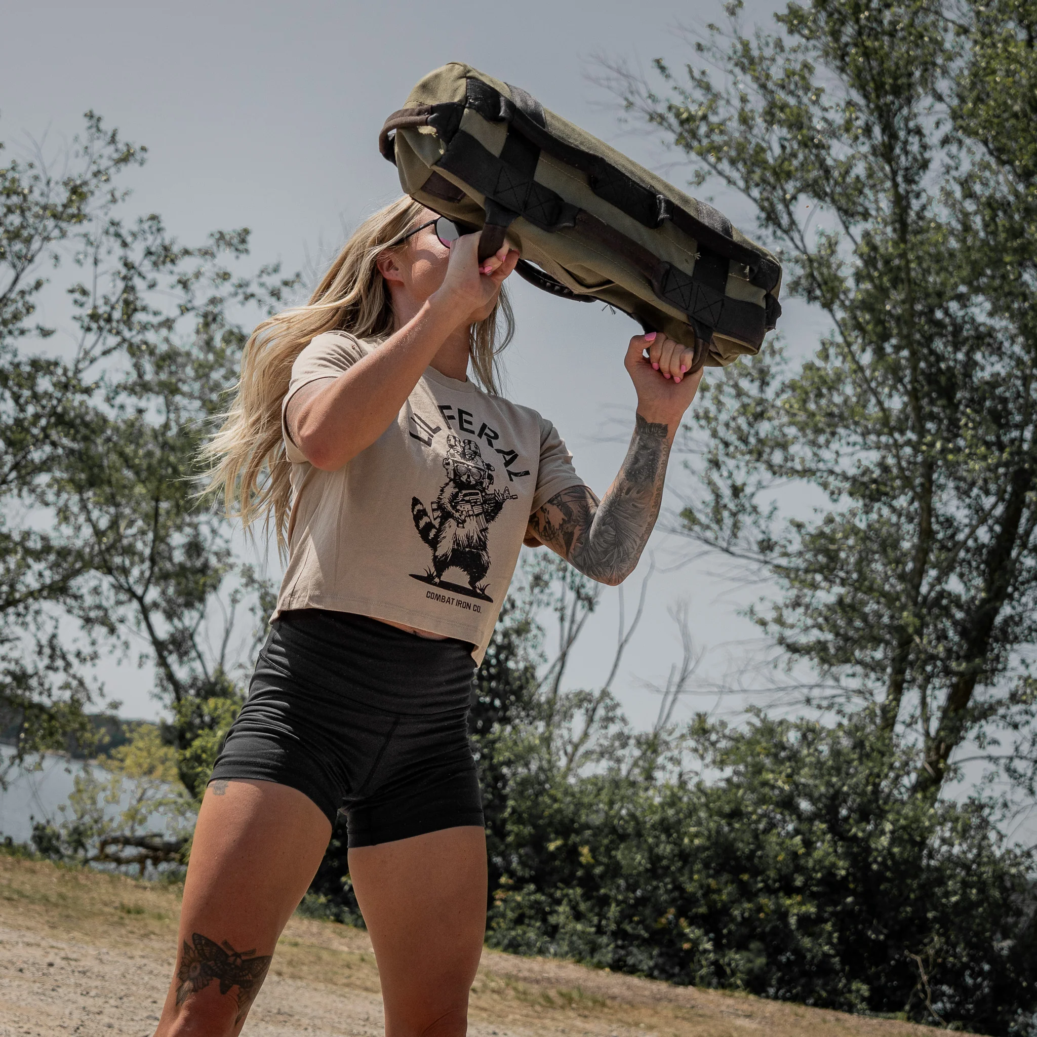 Lil Feral Raccoon Women's Crop T-Shirt - Image 6