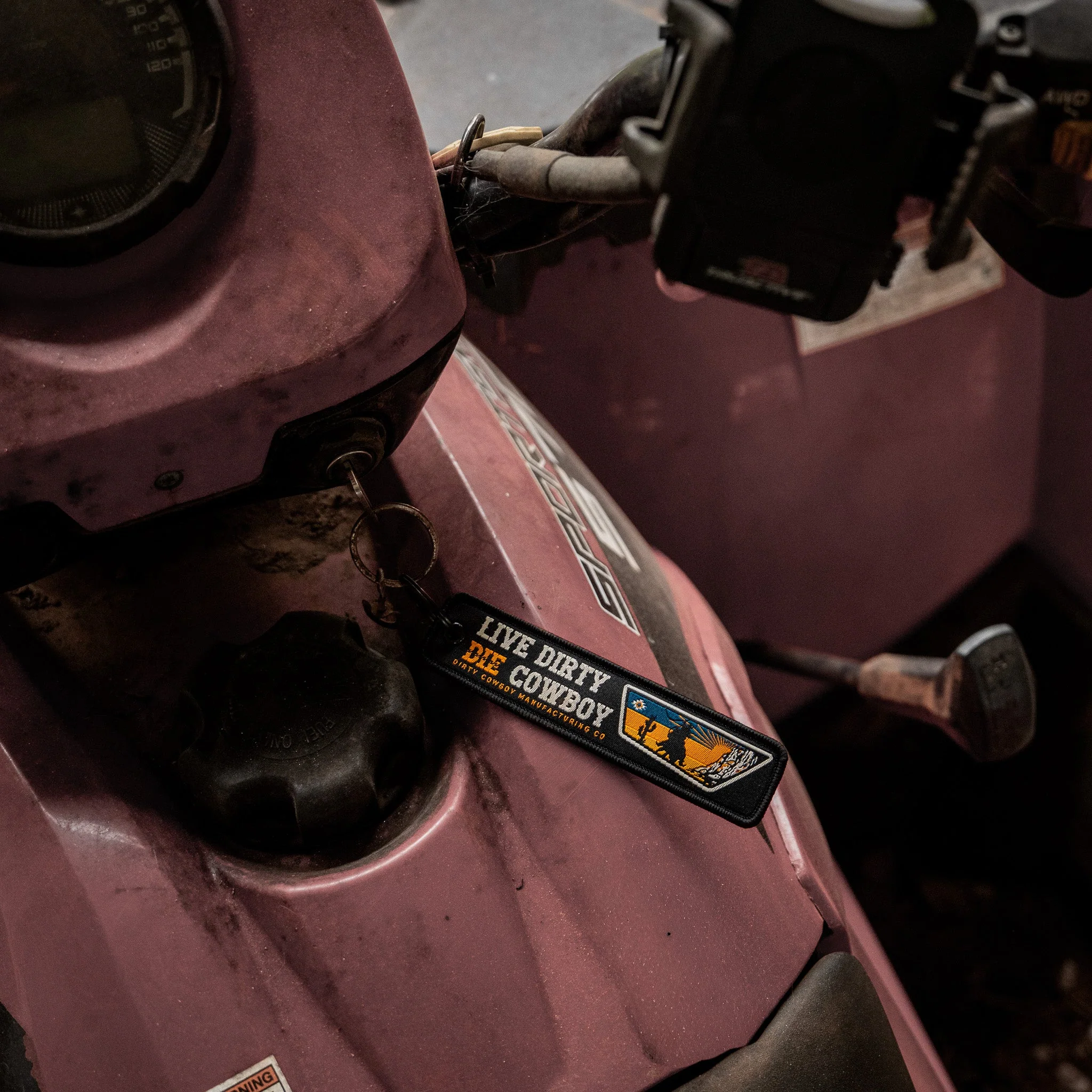 Live Dirty. Die Cowboy. Flight Keychain - Image 2