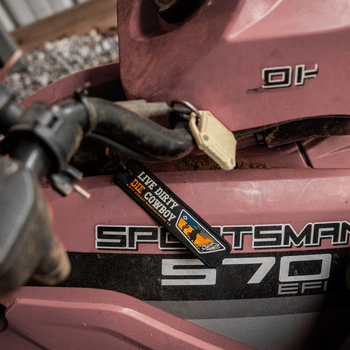 Live Dirty. Die Cowboy. Flight Keychain - Image 4
