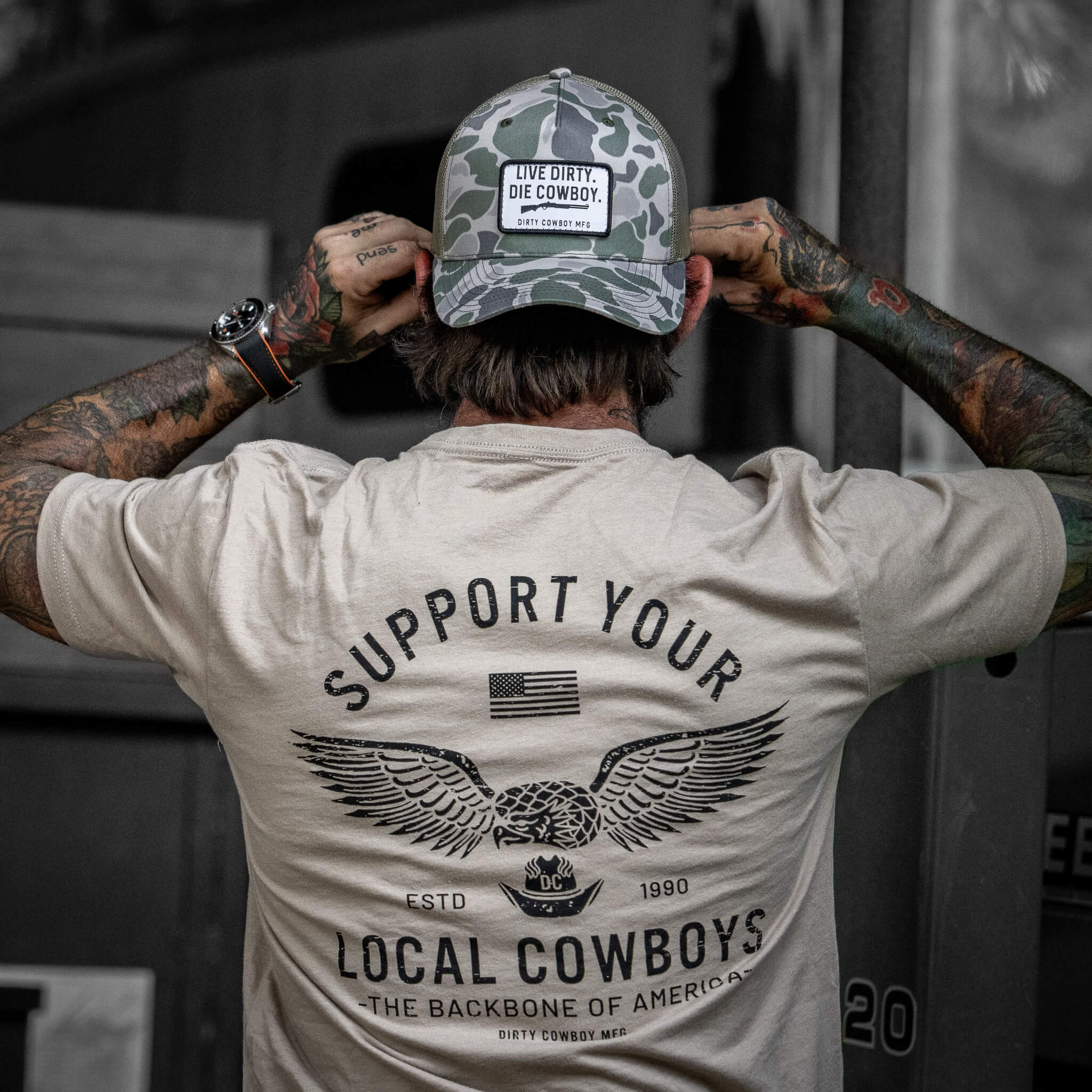 Live Dirty. Die Cowboy. SnapBack Hat - Image 25