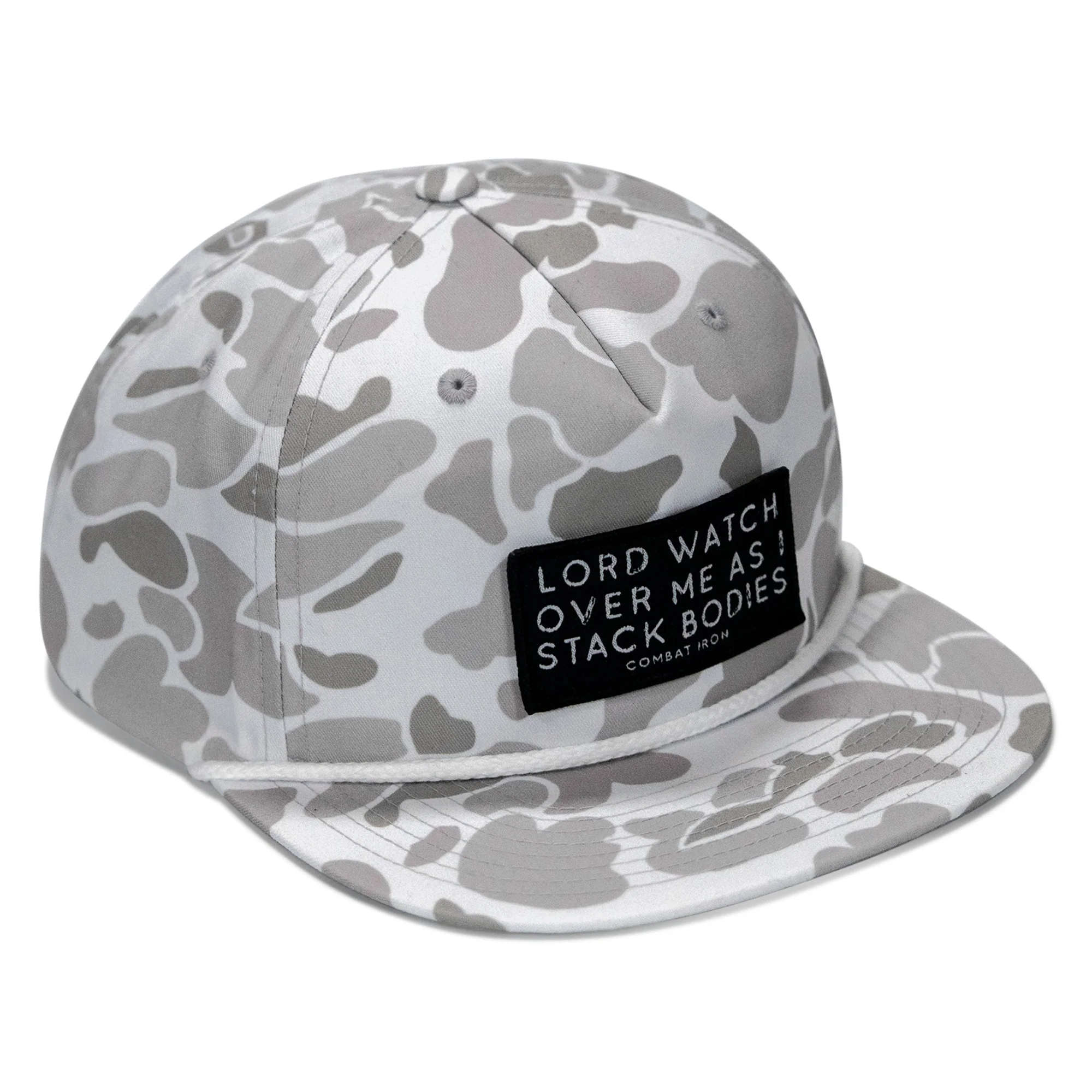 Lord Watch Over Me As I Stack Bodies Patch Flatbill Hat - Image 3